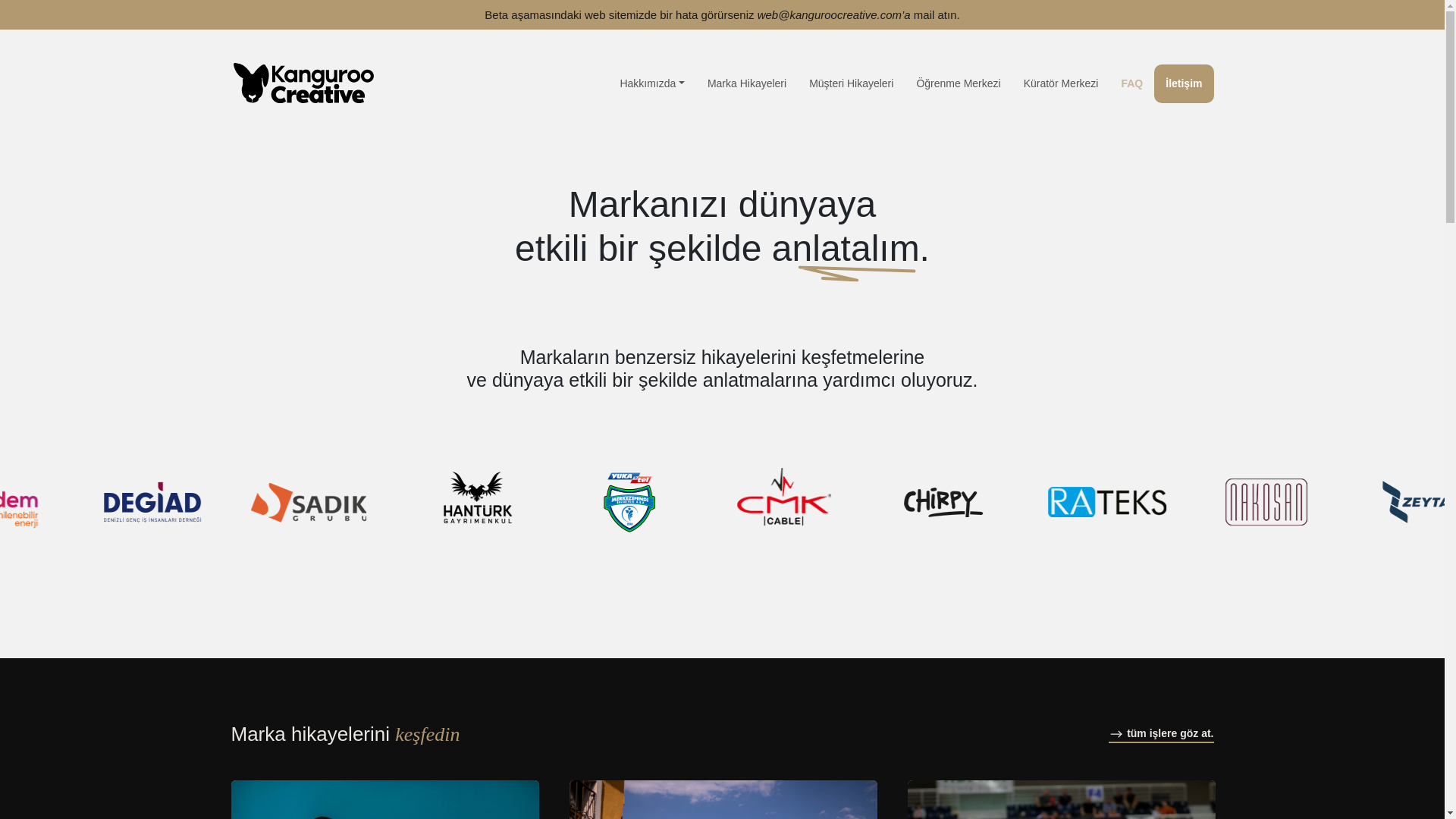 website screenshot of https://kanguroocreative.tr/