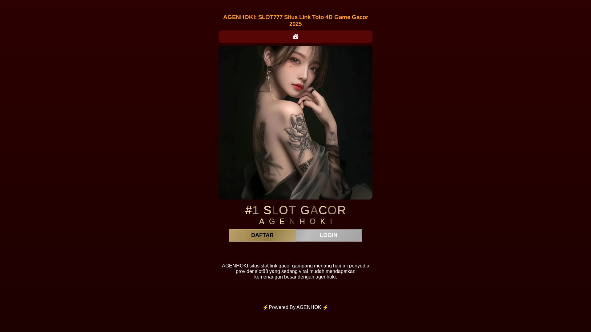 website screenshot of https://agenhoki-teknobagus.pages.dev/