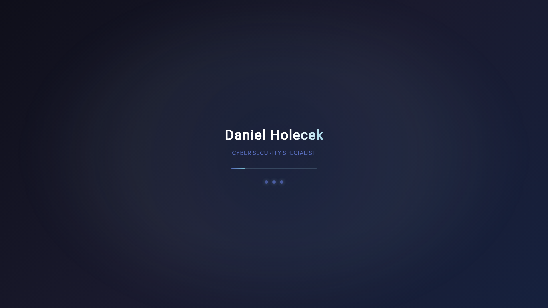 website screenshot of https://danielholecek.uk/