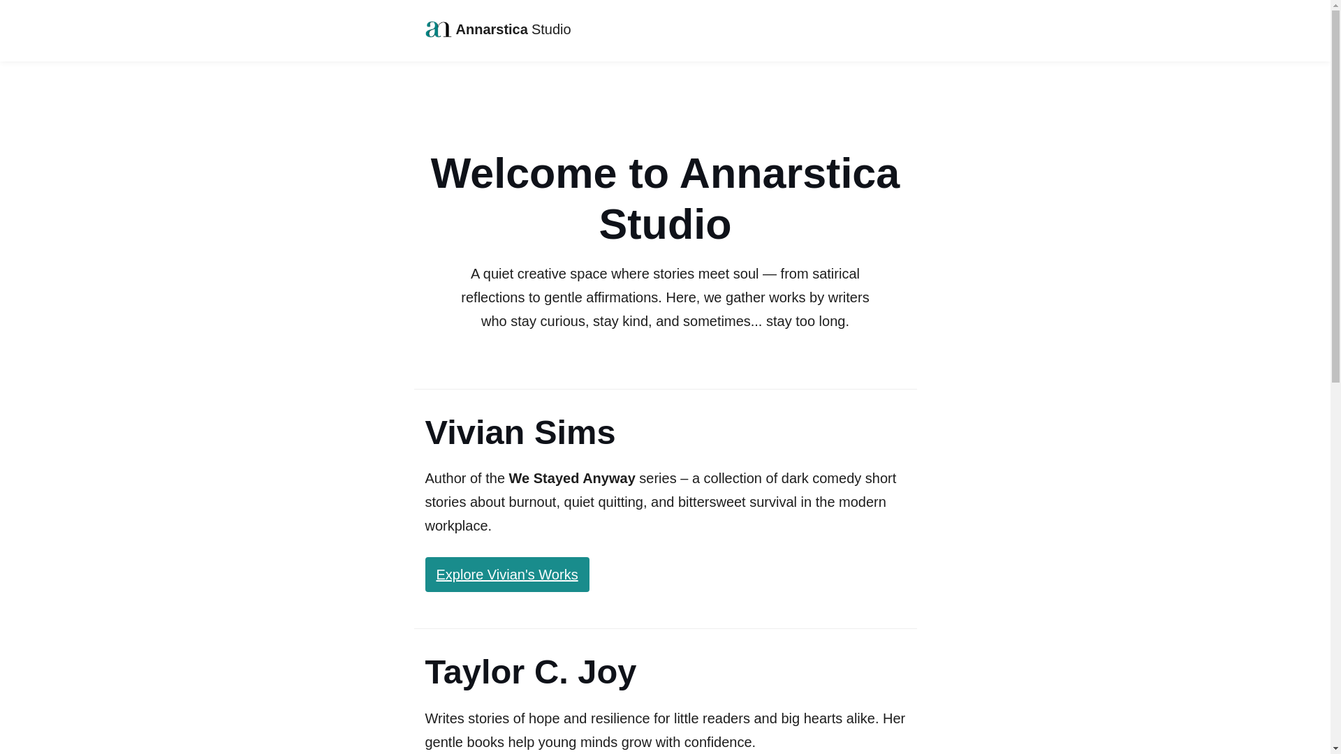 website screenshot of https://annarstica-studio-site.pages.dev/
