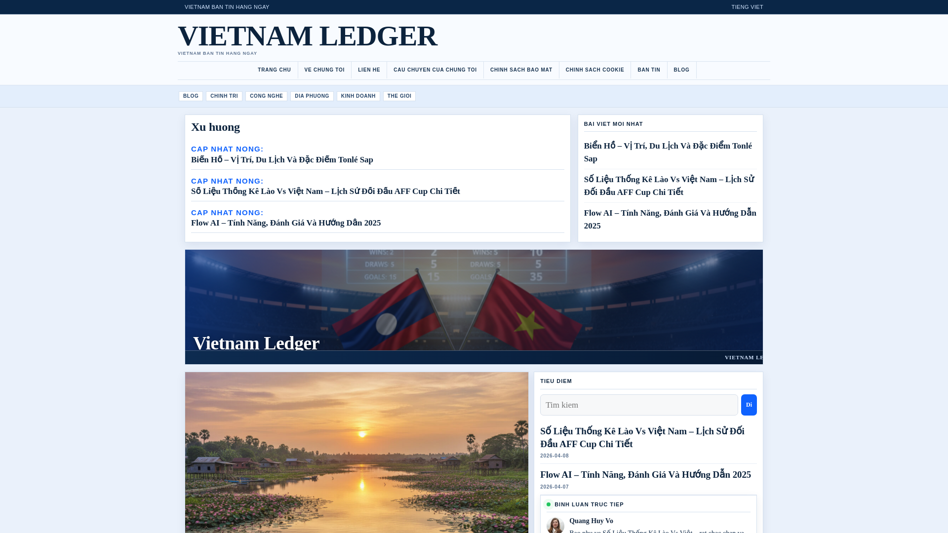 website screenshot of https://vietnamledger.net/