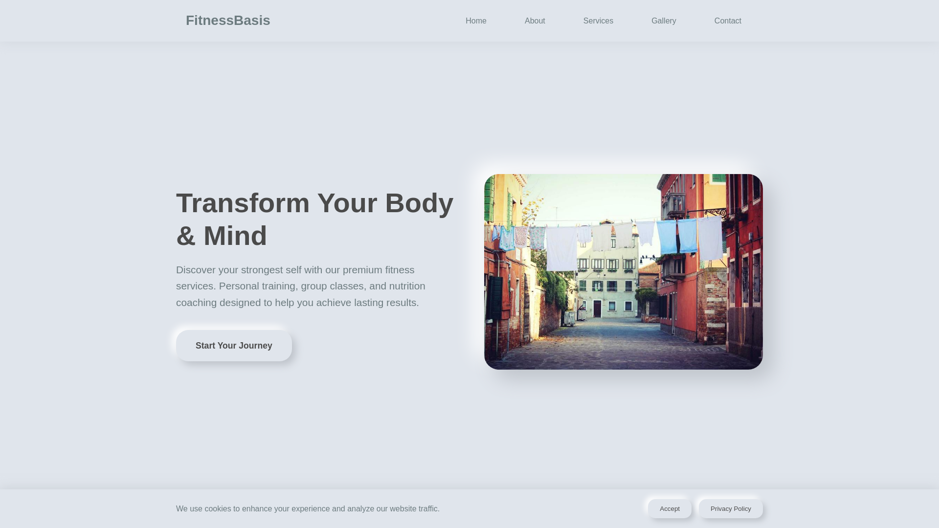 website screenshot of https://fitnessbasis.click/