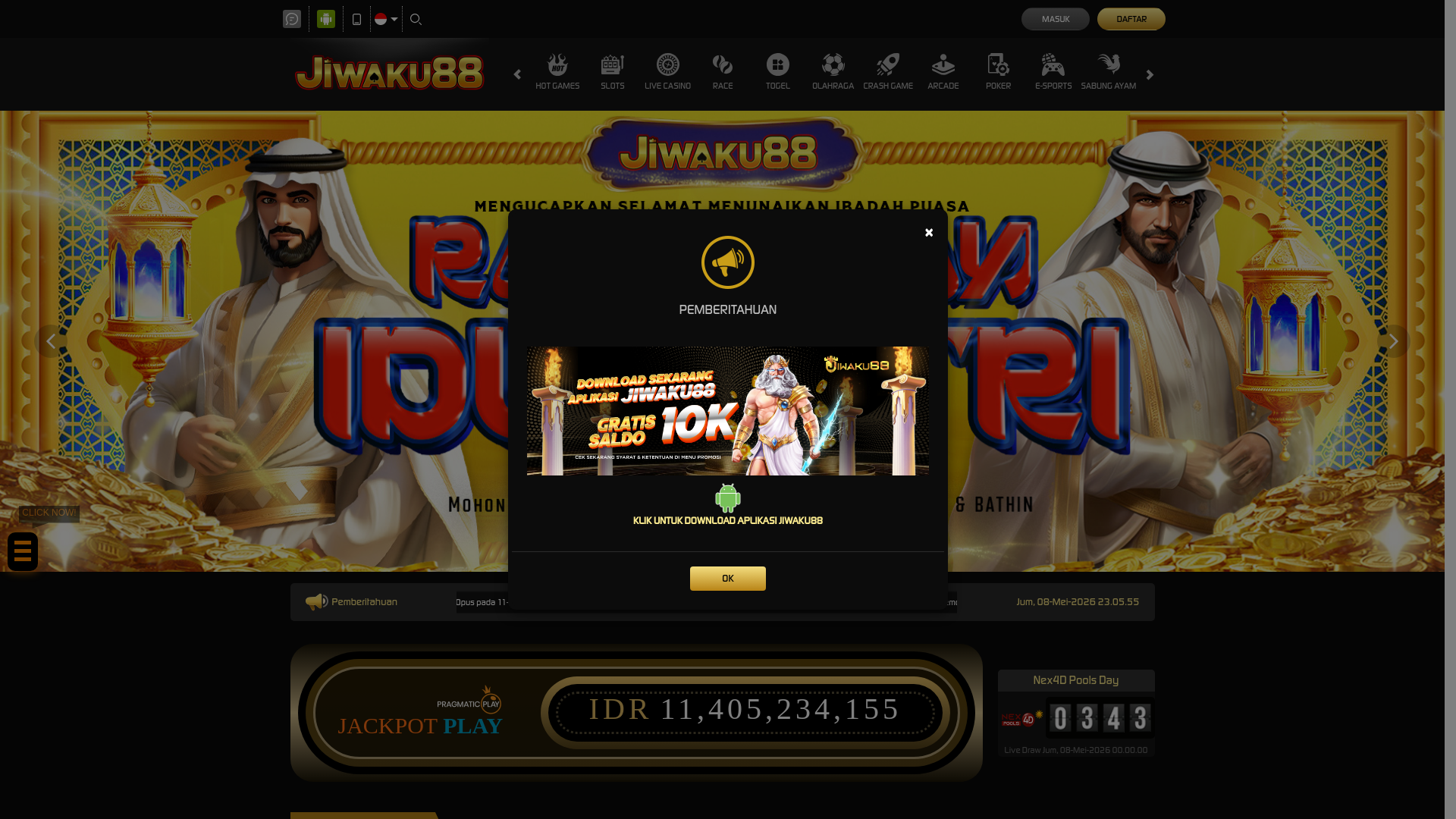 website screenshot of https://jiwaku88teleportase.online/
