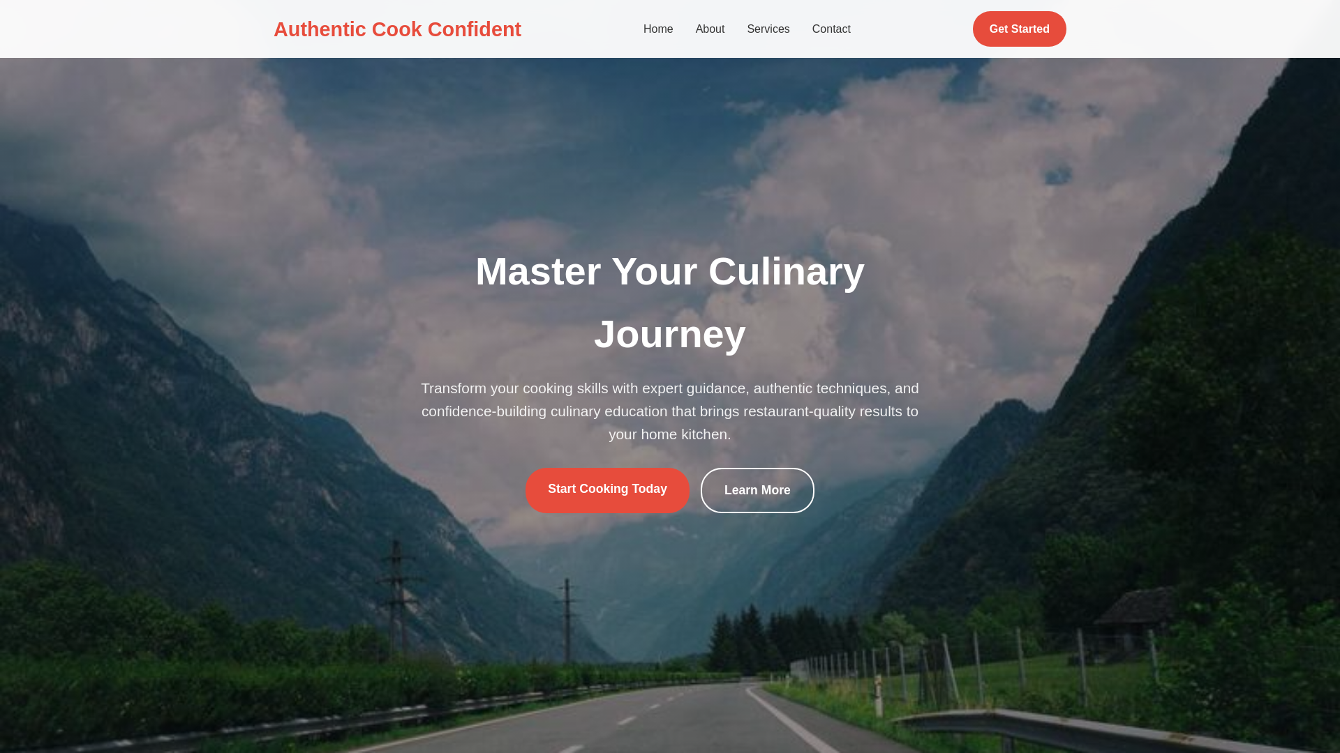 website screenshot of https://authenticcookconfident.digital/