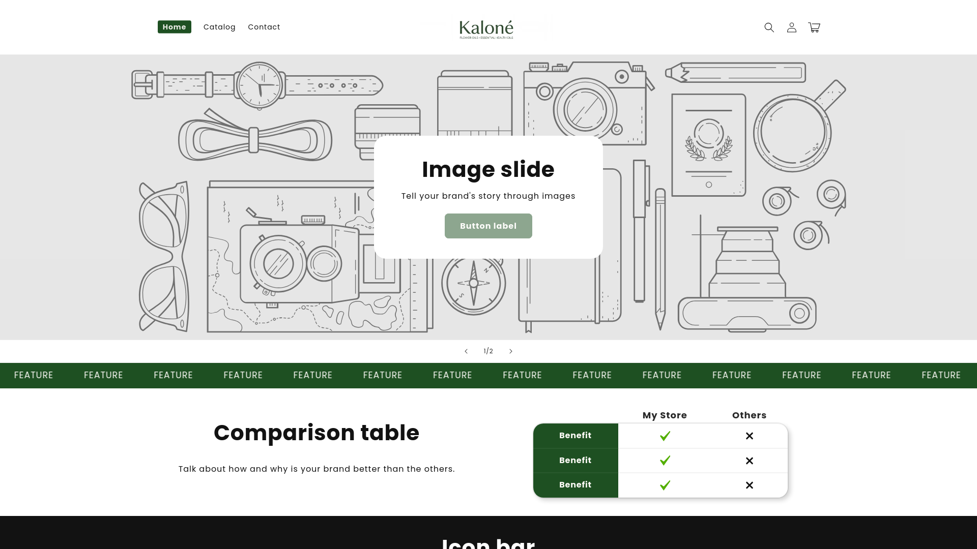 website screenshot of https://bykalone.co/
