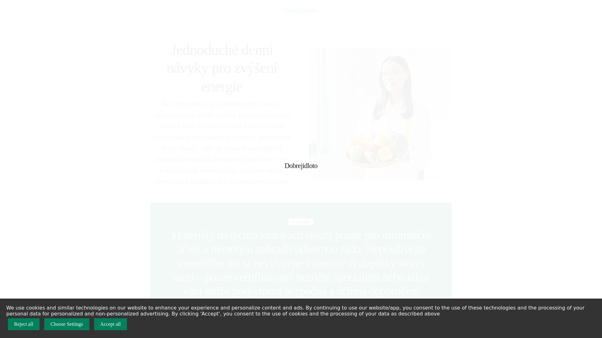 website screenshot of https://dobrejidloto.info/