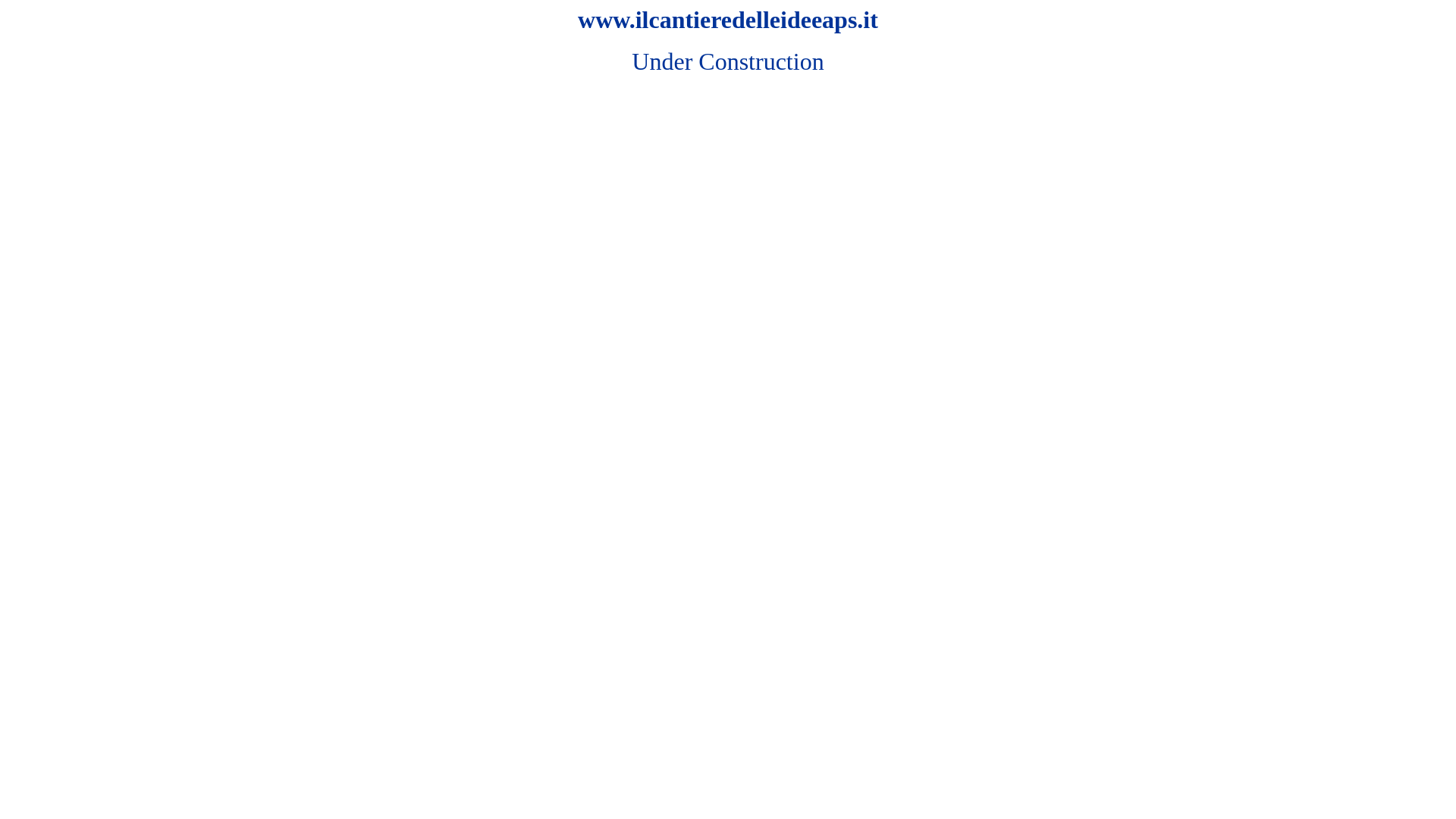 website screenshot of https://ilcantieredelleideeaps.it/