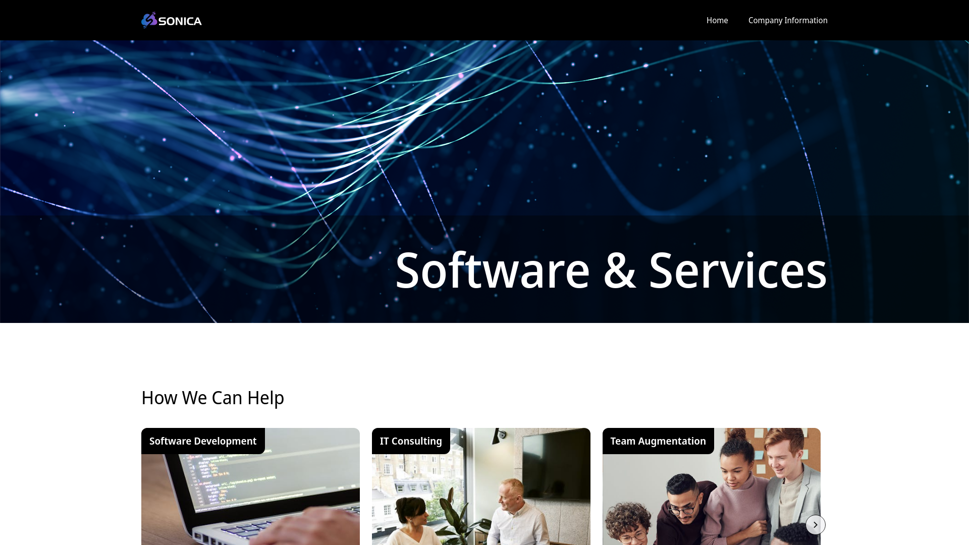 website screenshot of https://sonica-gr-website.pages.dev/
