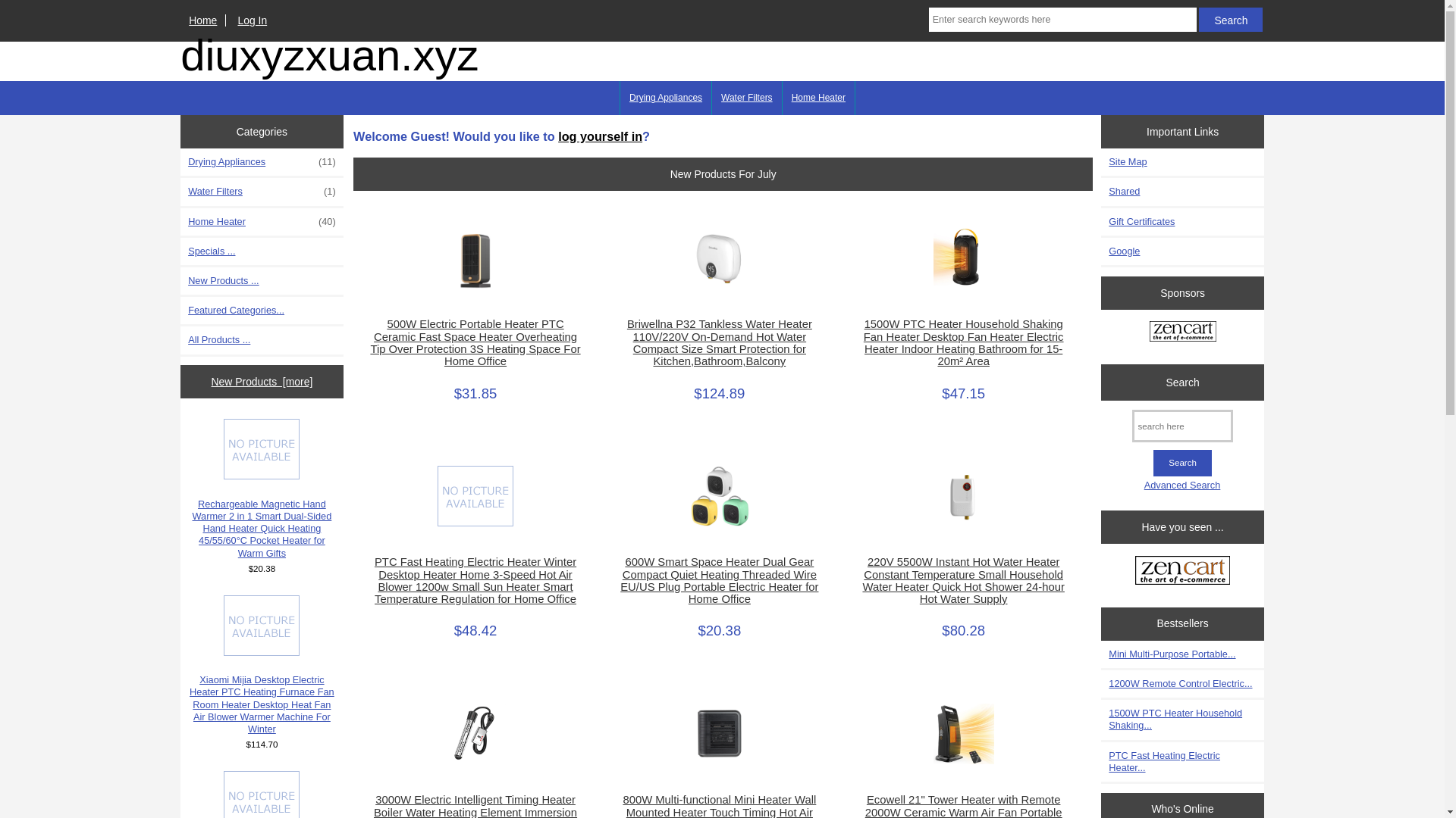 website screenshot of https://diuxyzxuan.xyz/
