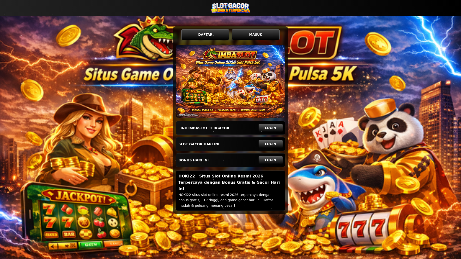 website screenshot of https://hoki22-izinbang.pages.dev/