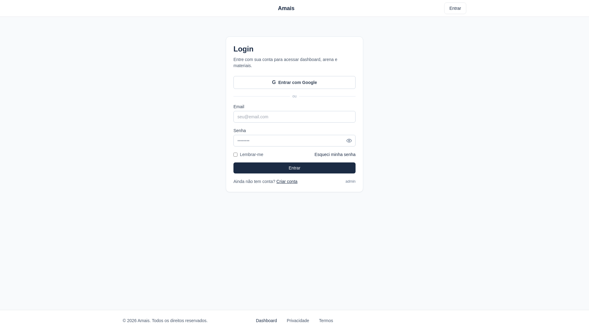 website screenshot of https://amaiscfc.com.br/