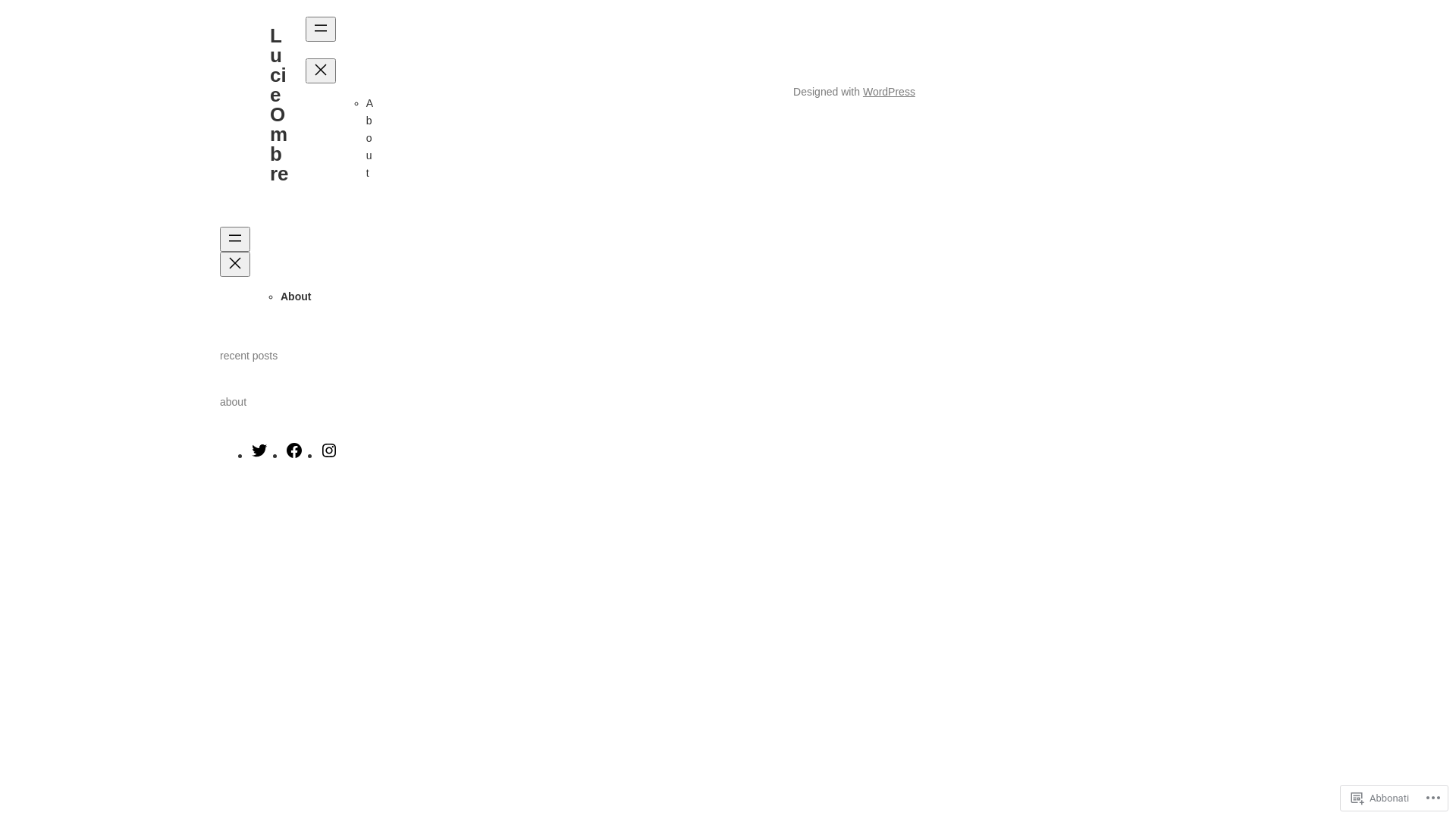 website screenshot of https://luci-e-ombre.blog/