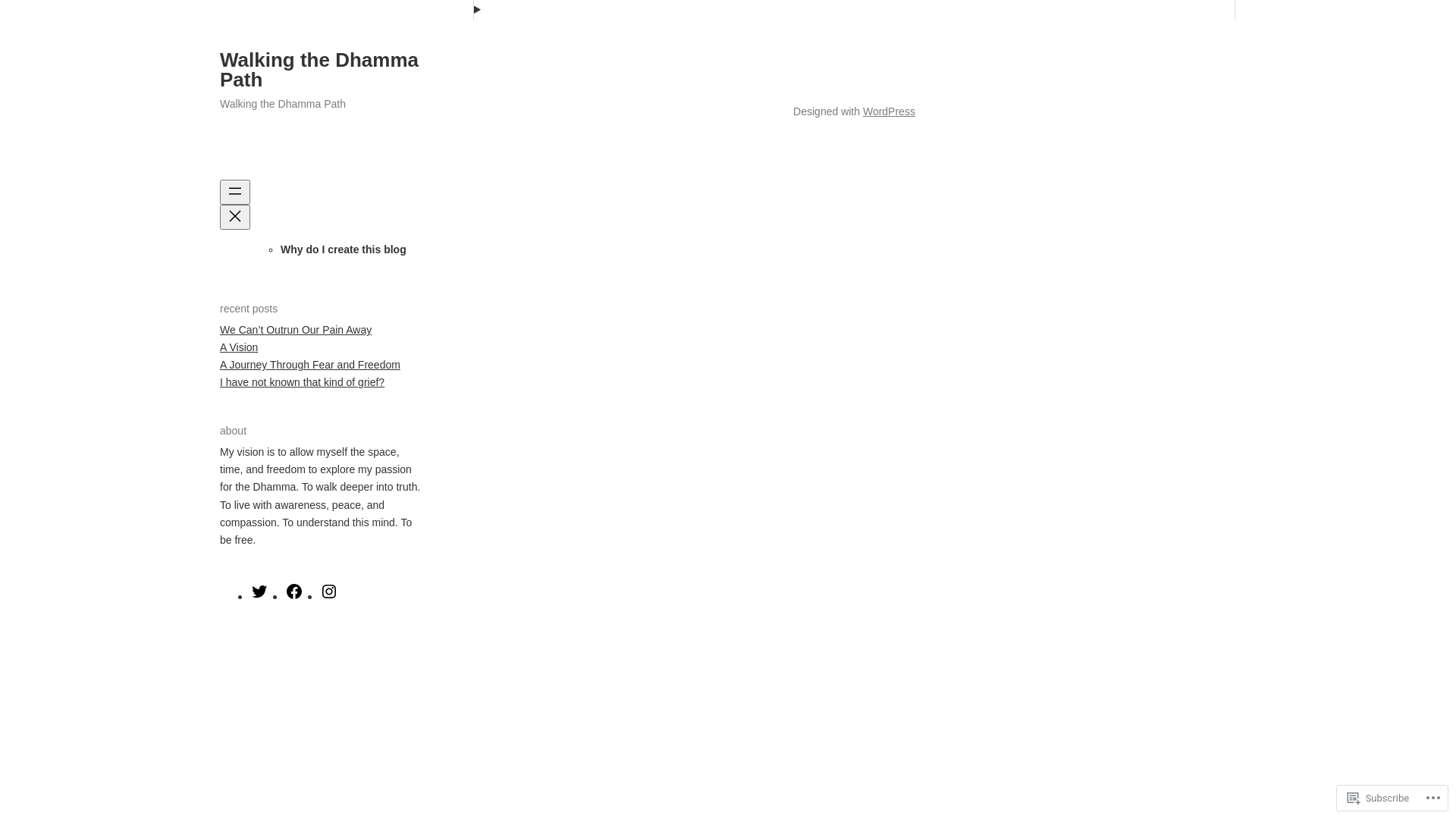 website screenshot of https://walkingthedhammapath.com/