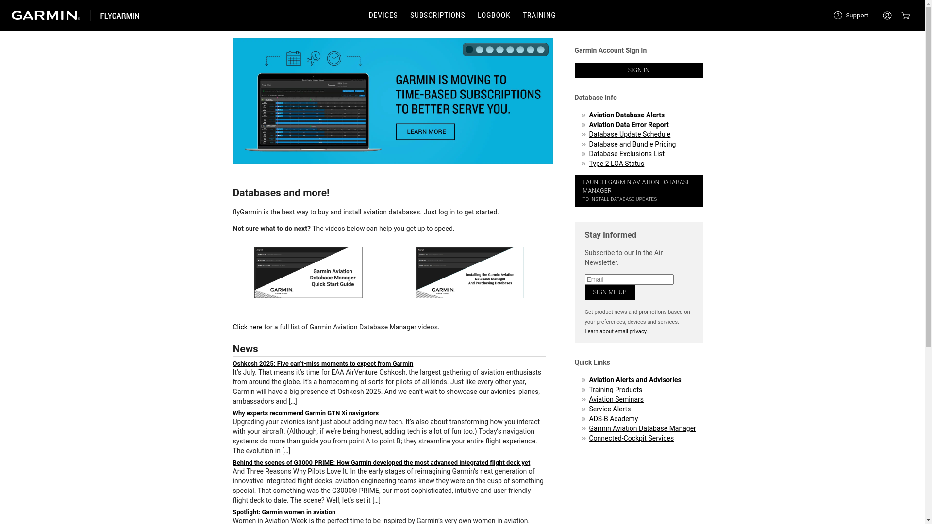website screenshot of https://flygarminapp.pages.dev/