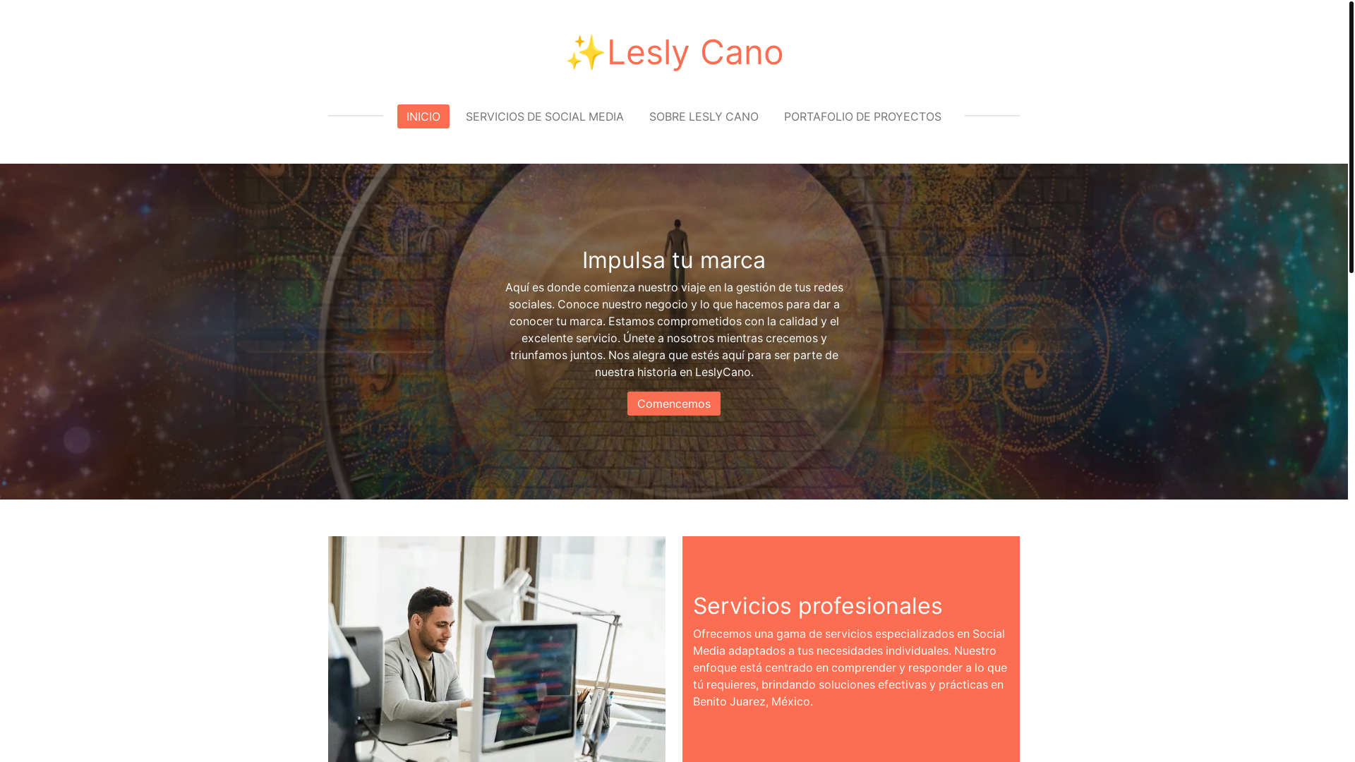 website screenshot of https://leslycano.com/