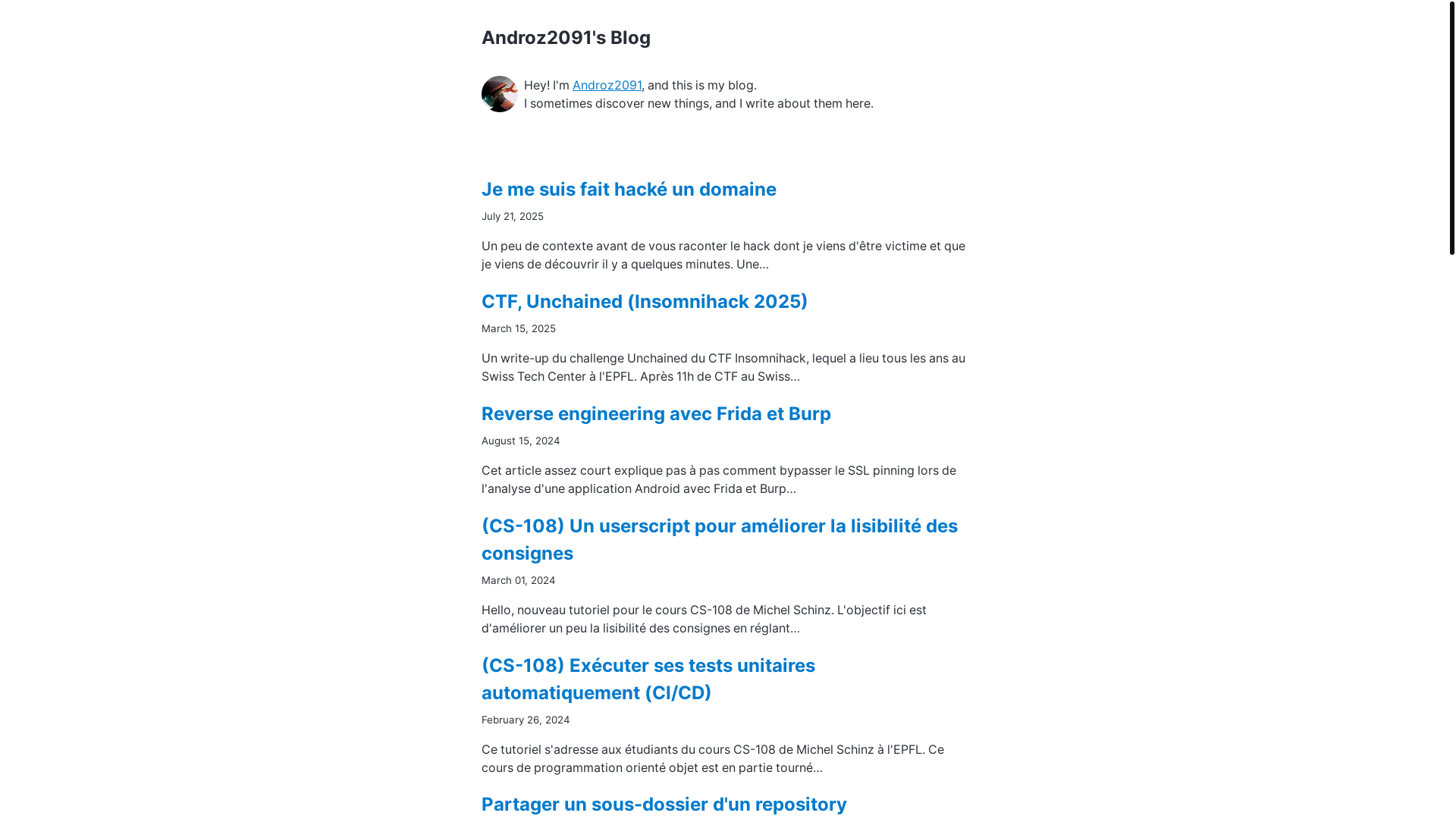 website screenshot of https://blog-androz2091-fr.pages.dev/