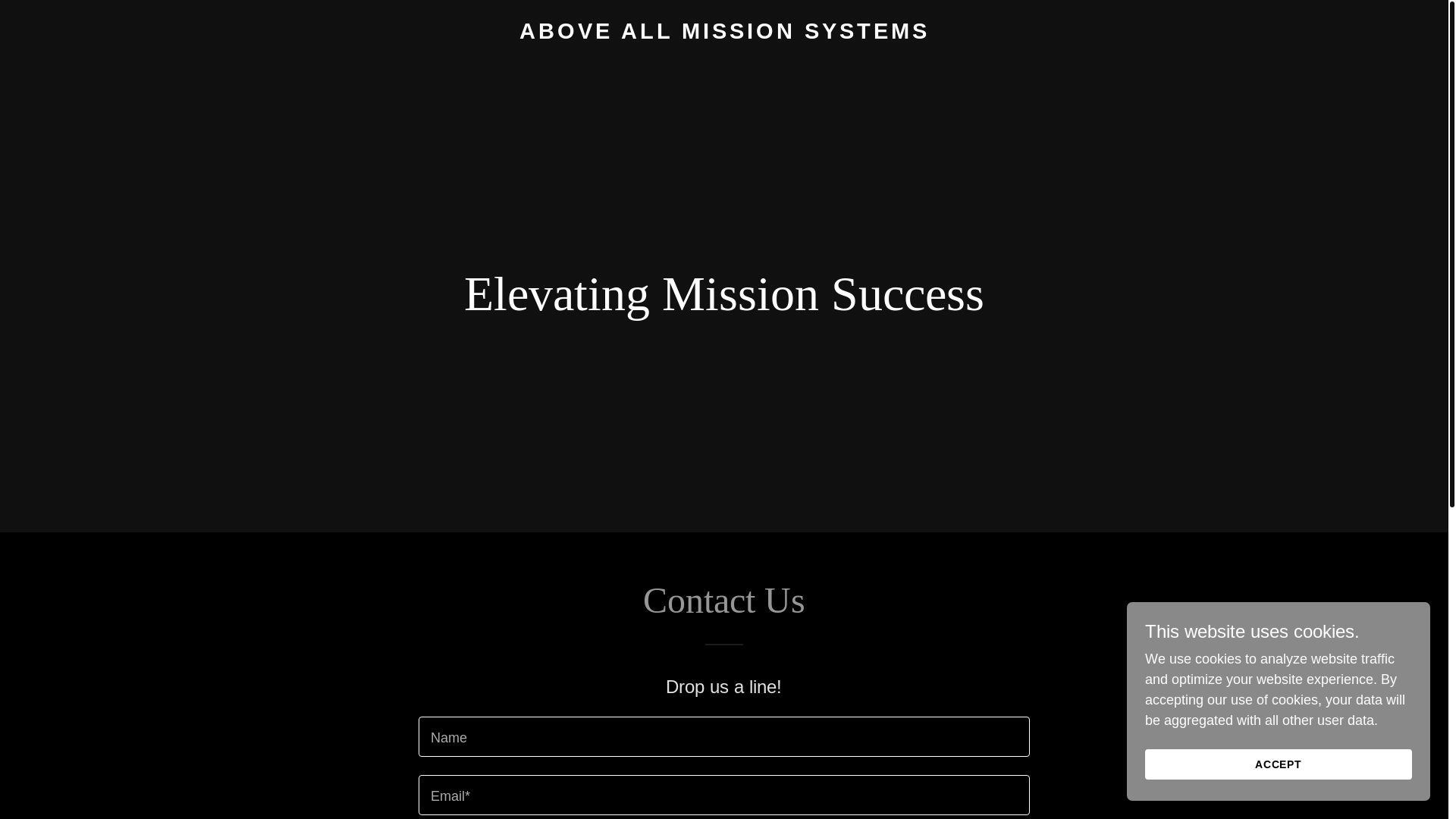 website screenshot of https://aboveallmissionsystems.com/