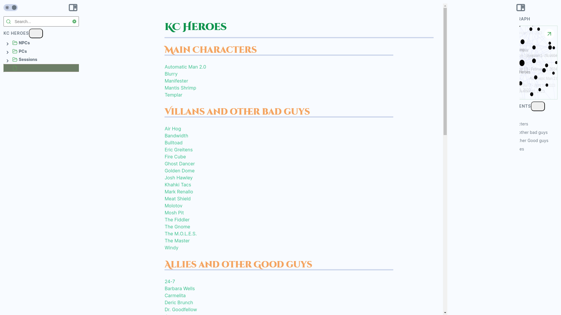 website screenshot of https://kcheroes.pages.dev/