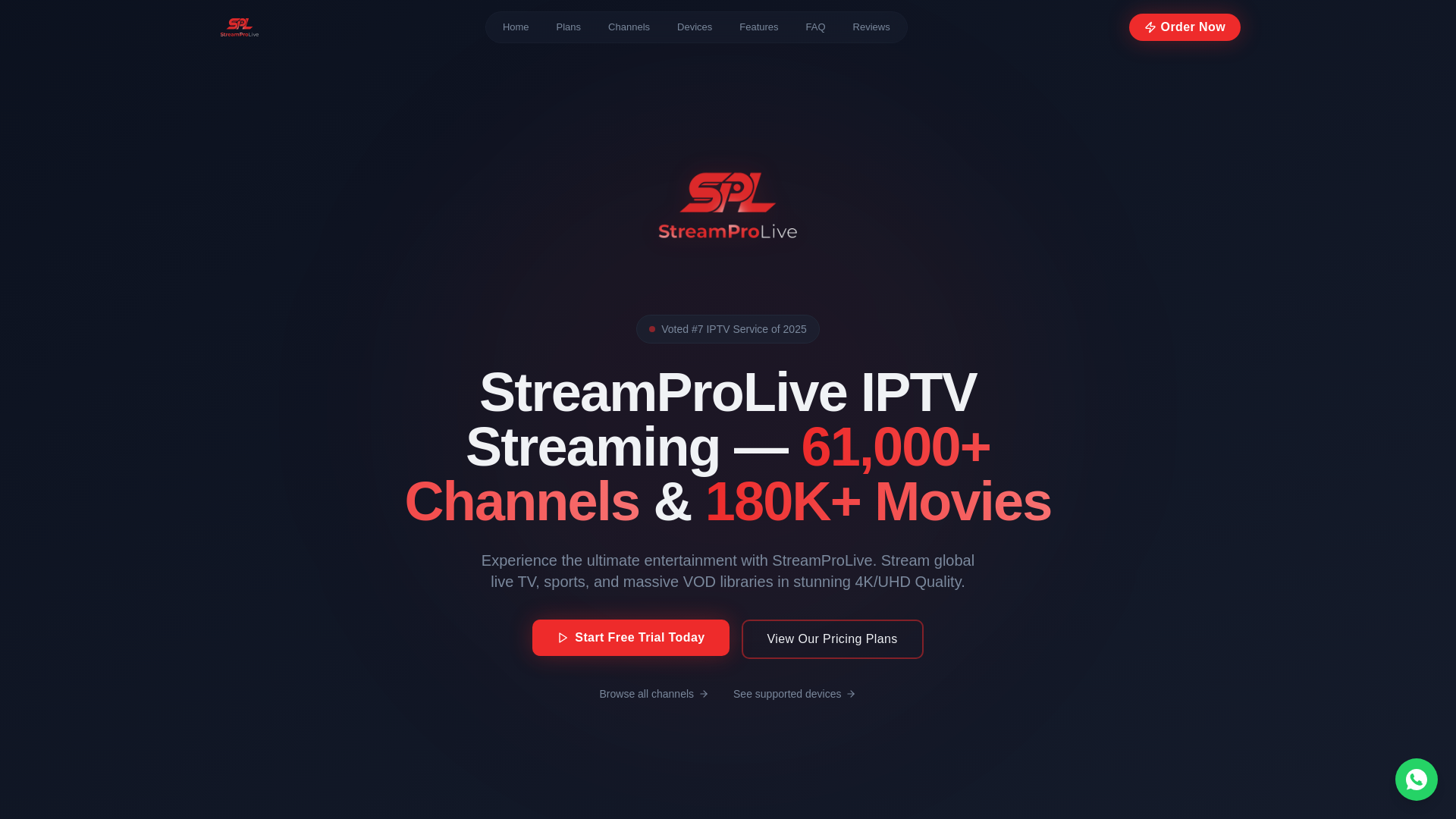 website screenshot of https://streamprolive.org/
