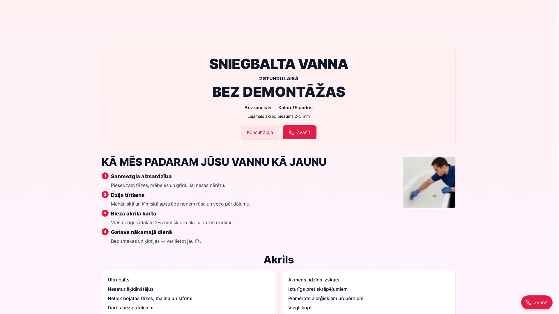 website screenshot of https://vanacrillo.lv/