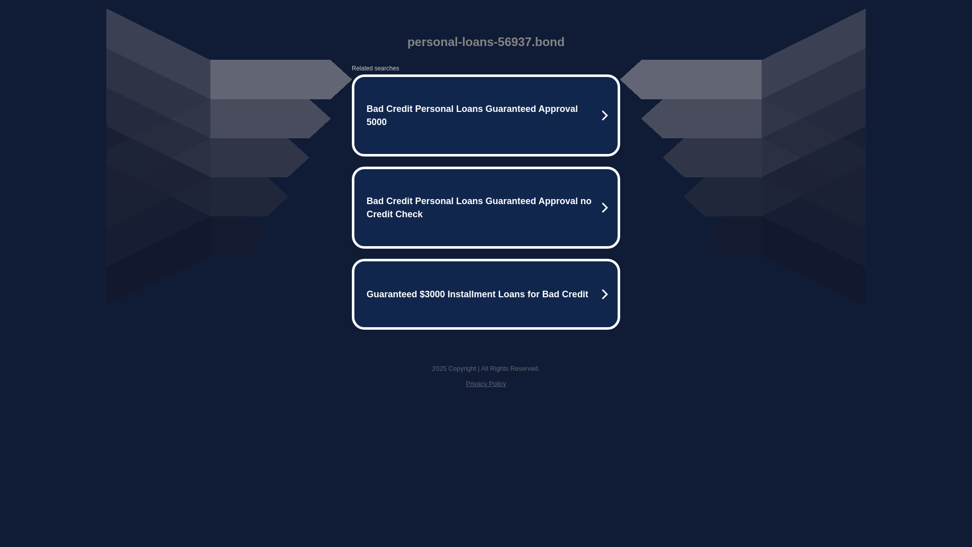 website screenshot of https://personal-loans-56937.bond/