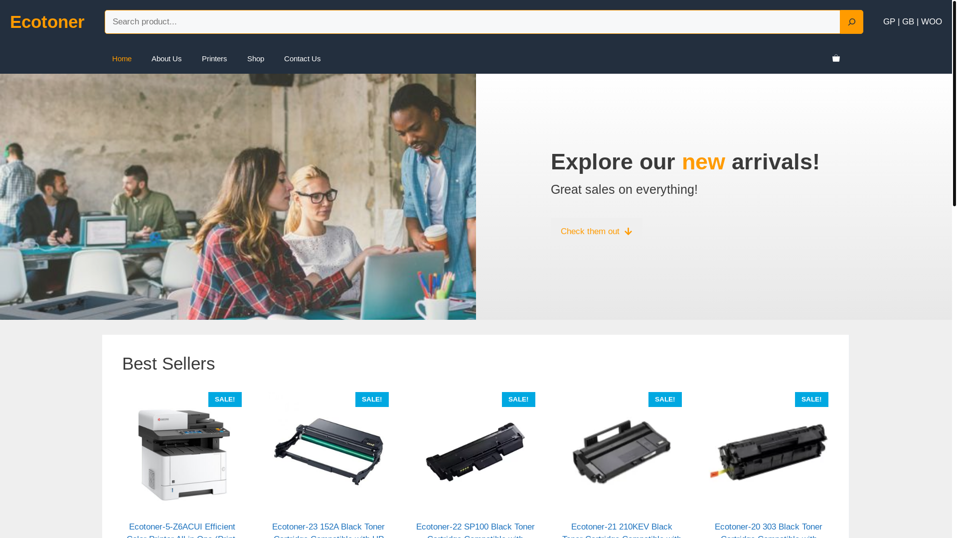 website screenshot of https://ecotoner.online/