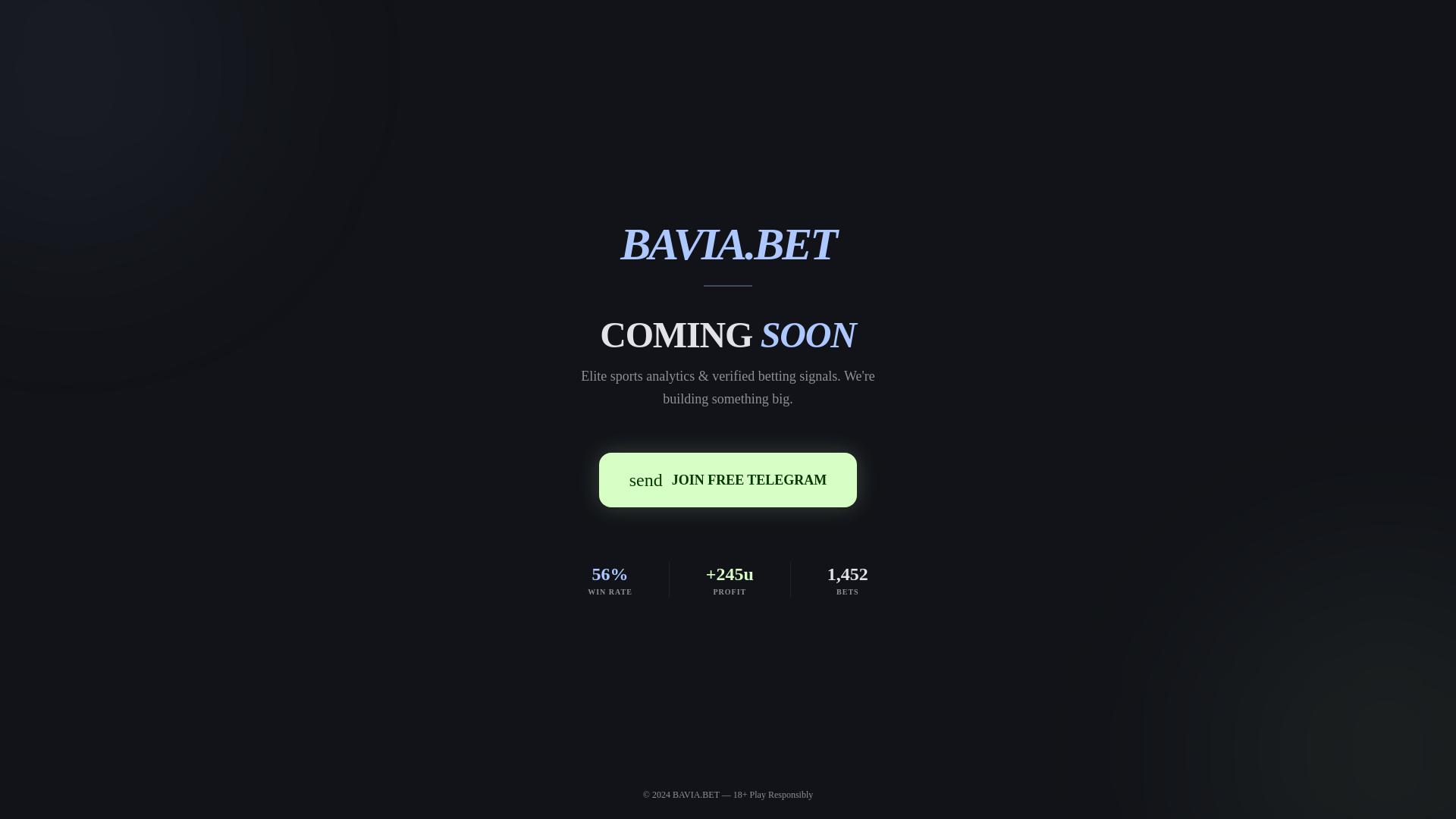 website screenshot of https://bavia.bet/