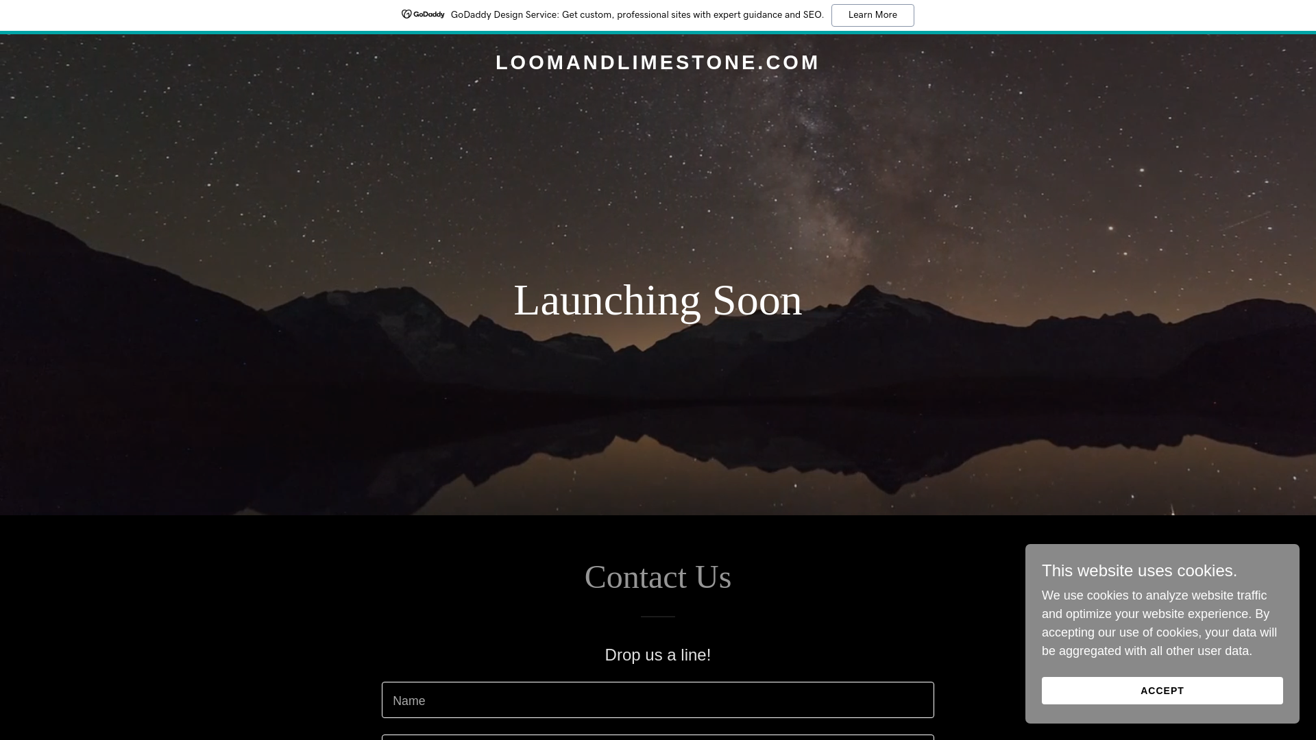 website screenshot of https://loomandlimestone.com/