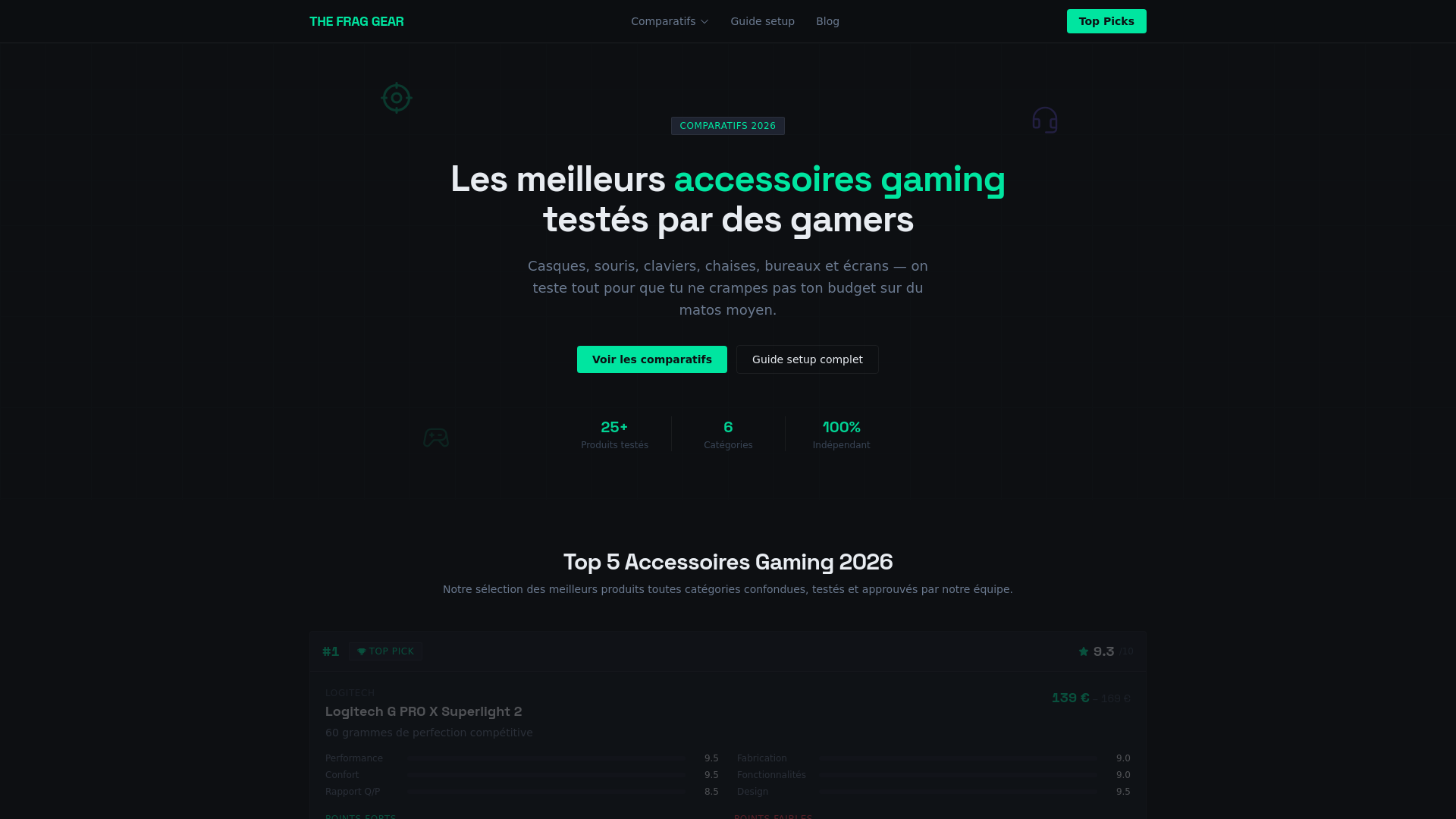 website screenshot of https://thefraggear.pages.dev/