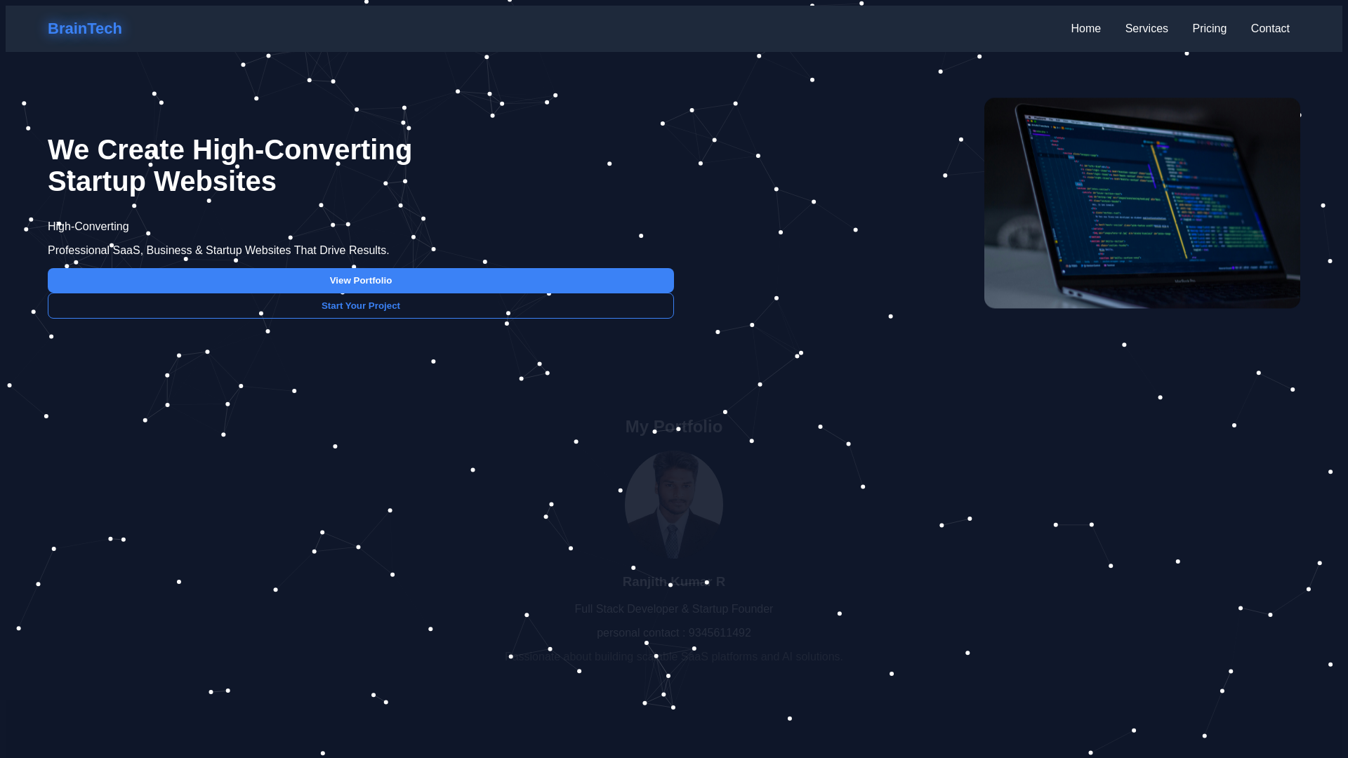 website screenshot of https://braintechn.online/