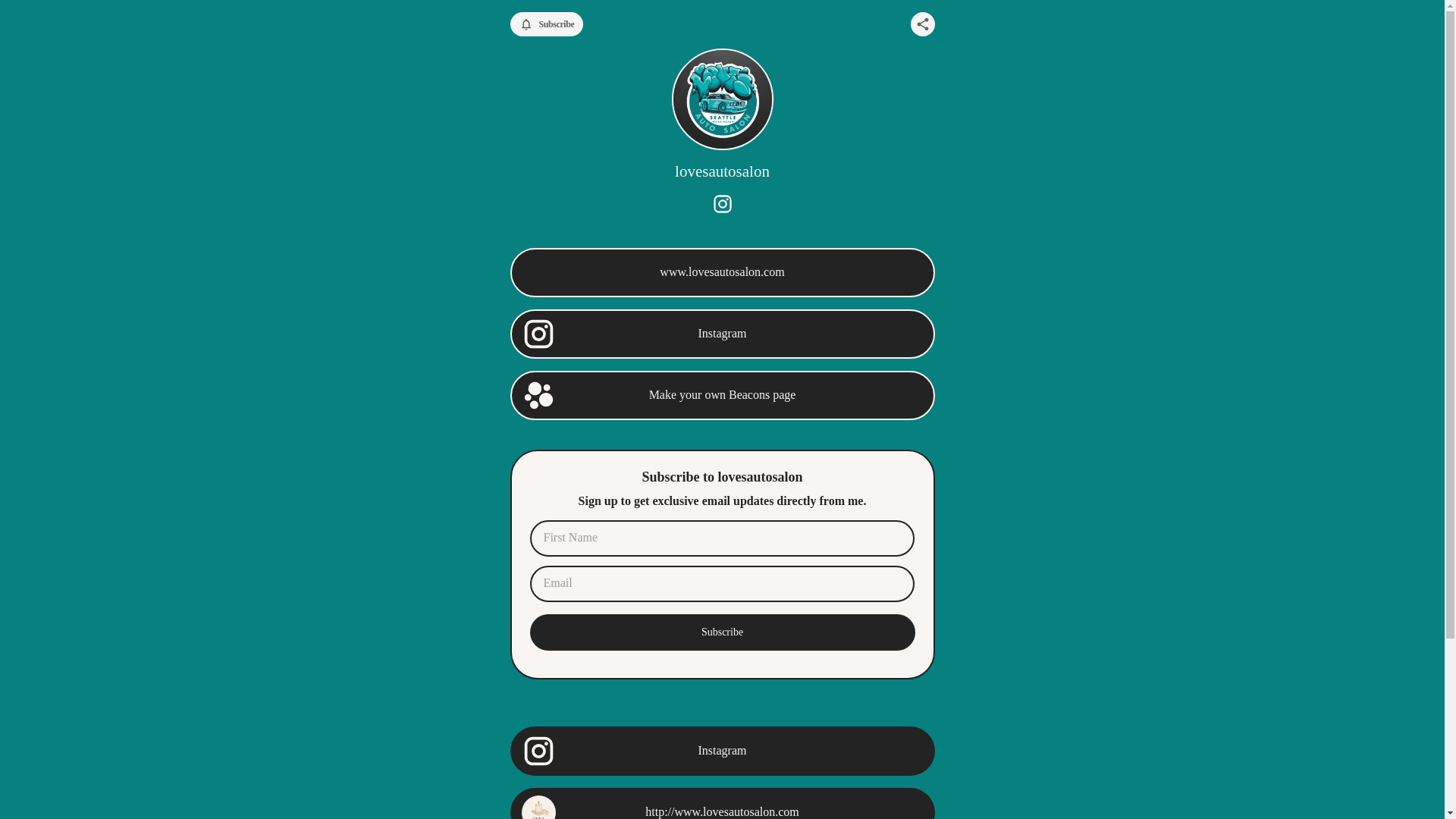 website screenshot of https://lovesautosalon.store/