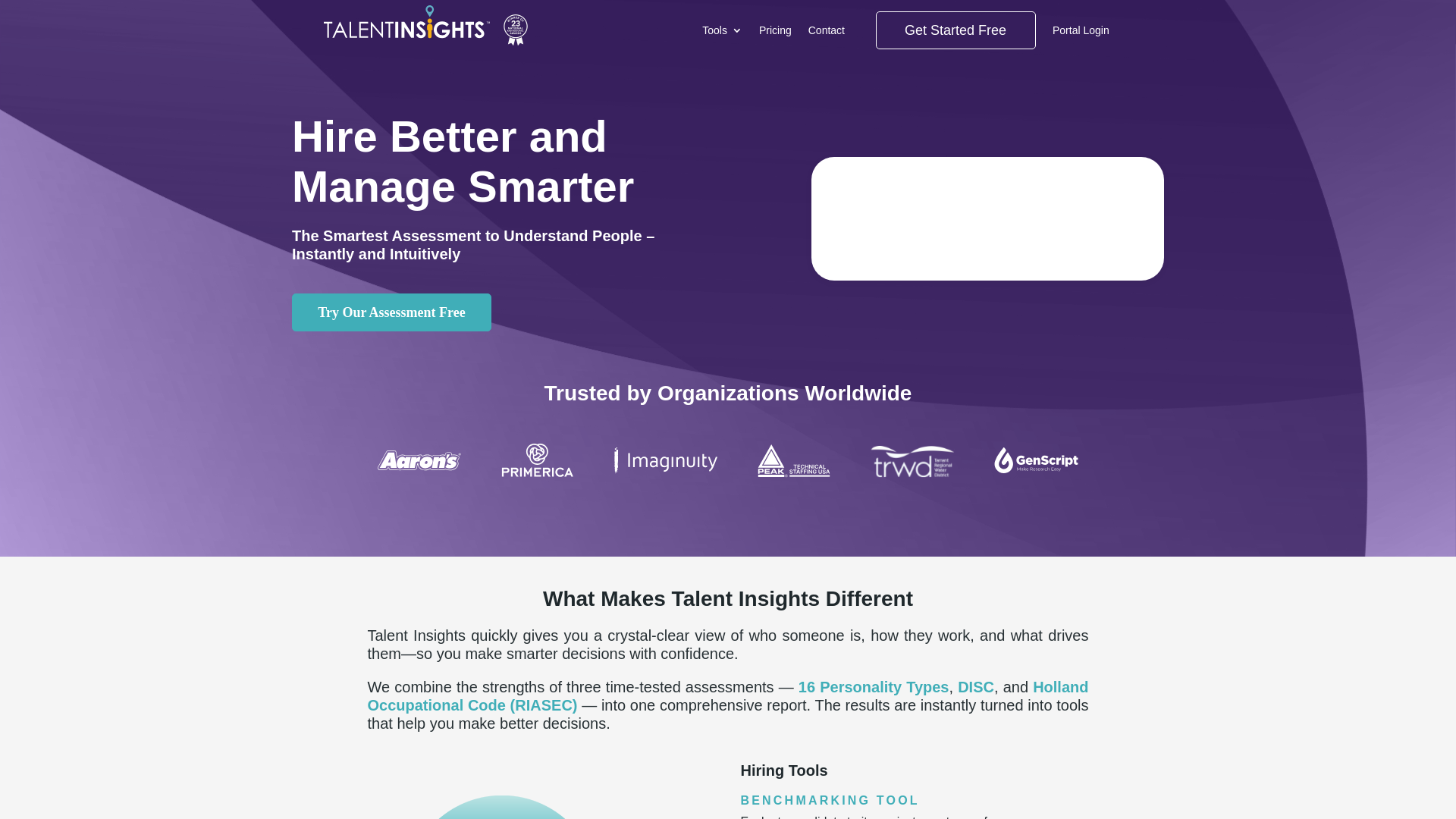 website screenshot of https://talent-map.net
