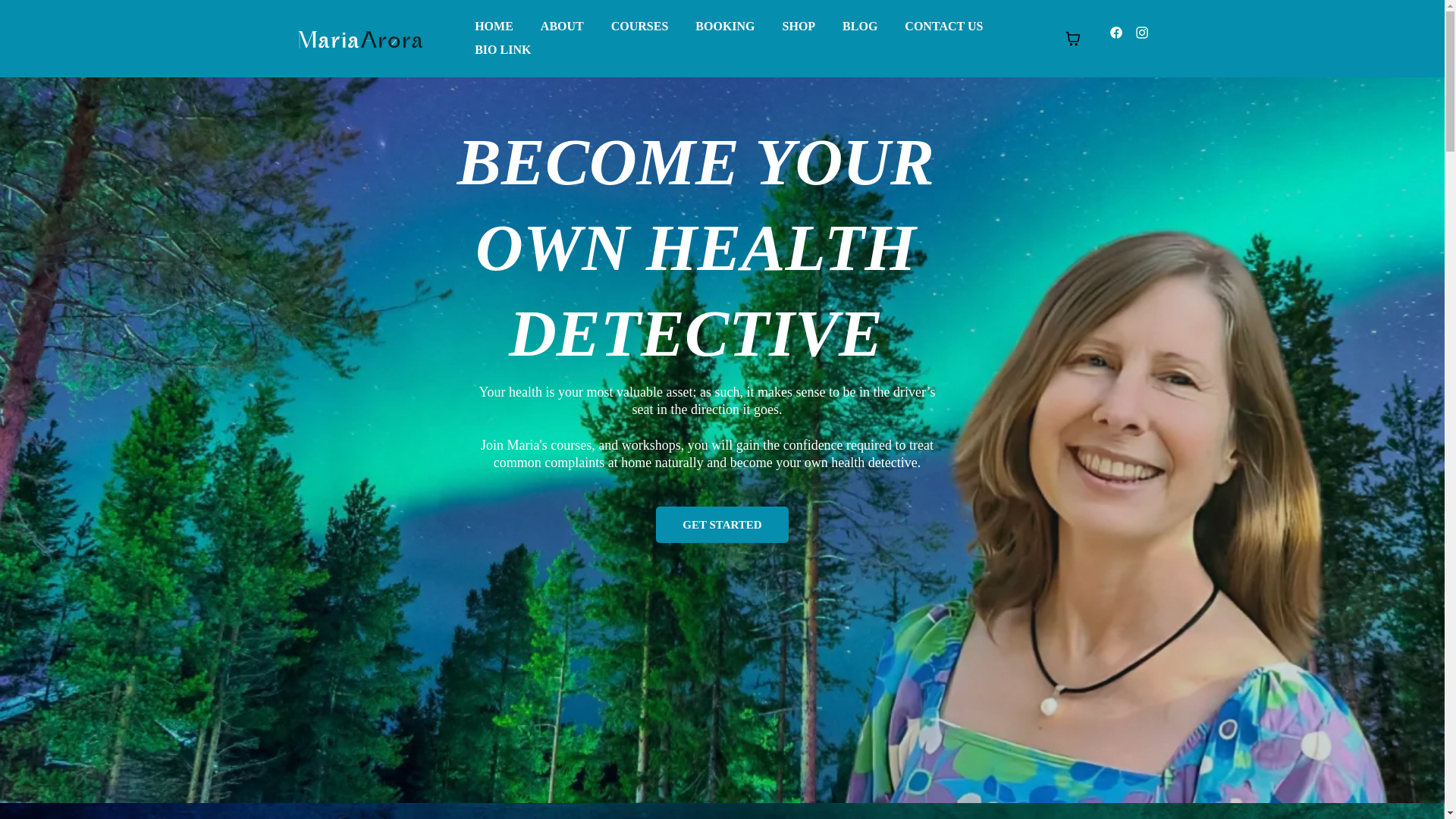 website screenshot of https://mariaarora.online/