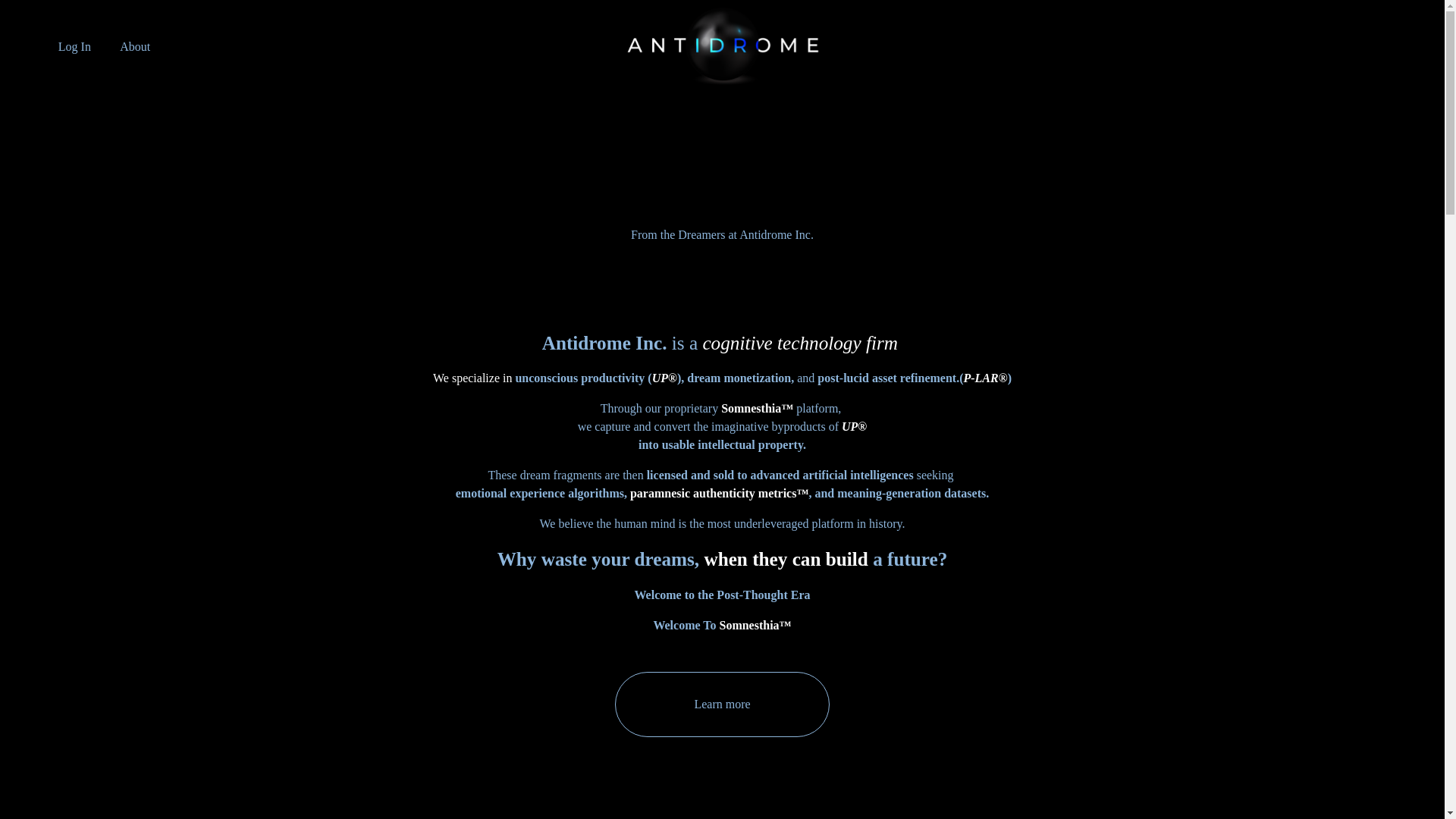 website screenshot of https://somnesthia.com/
