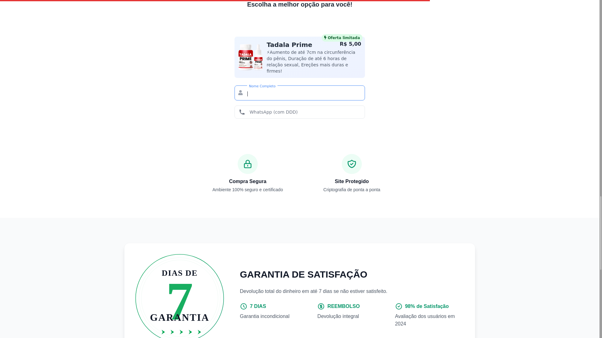 website screenshot of https://tadalaprime-v2-pagarfacil.pages.dev/