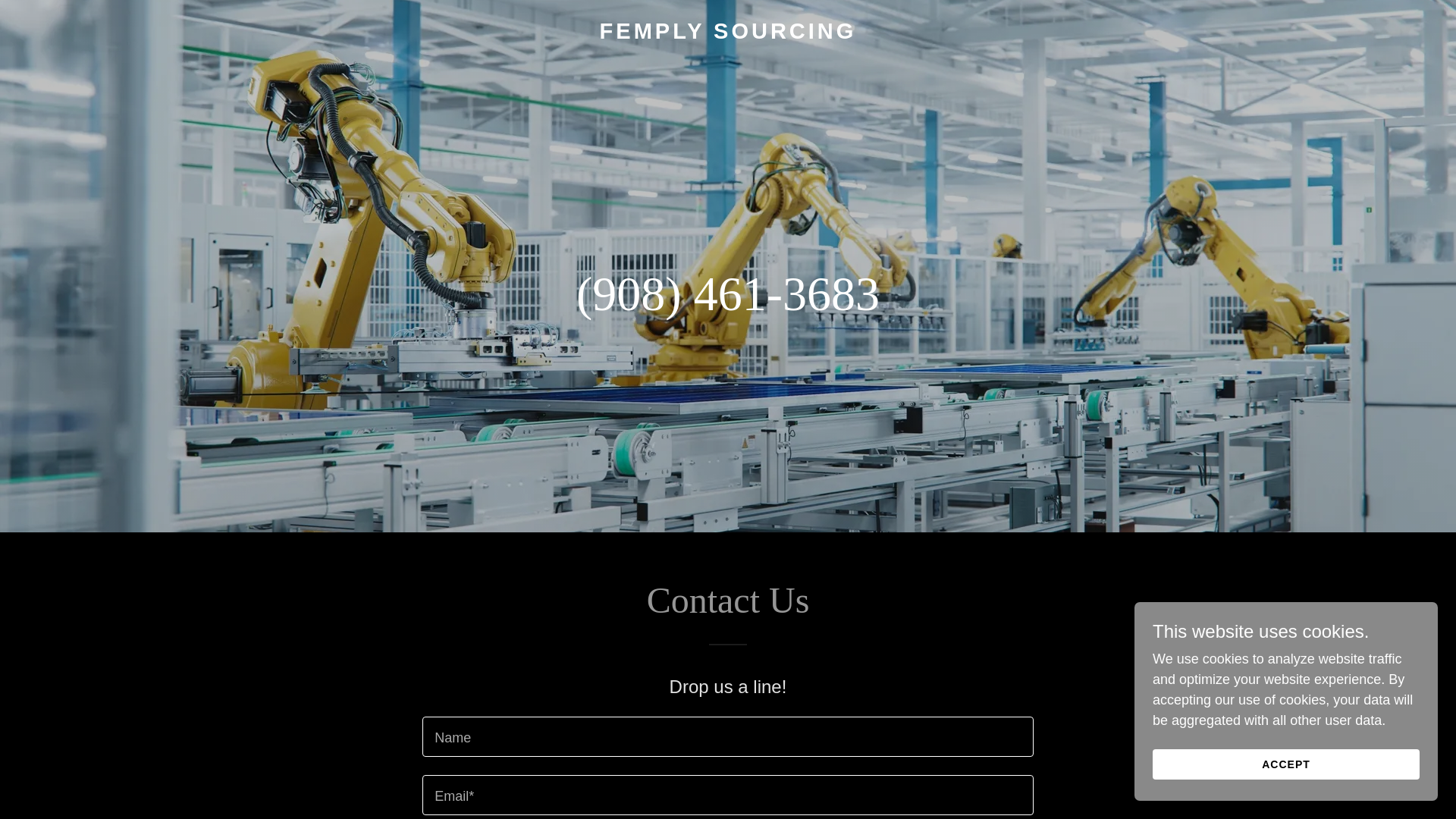 website screenshot of https://femplysourcing.com/