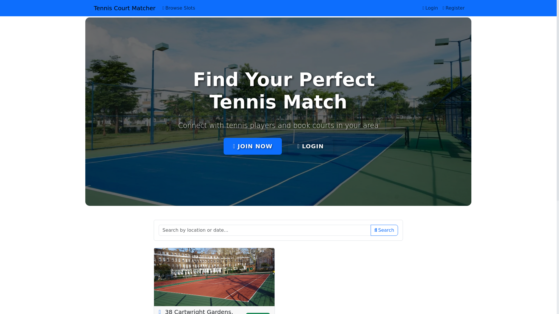 website screenshot of https://matchtennisgame.com/