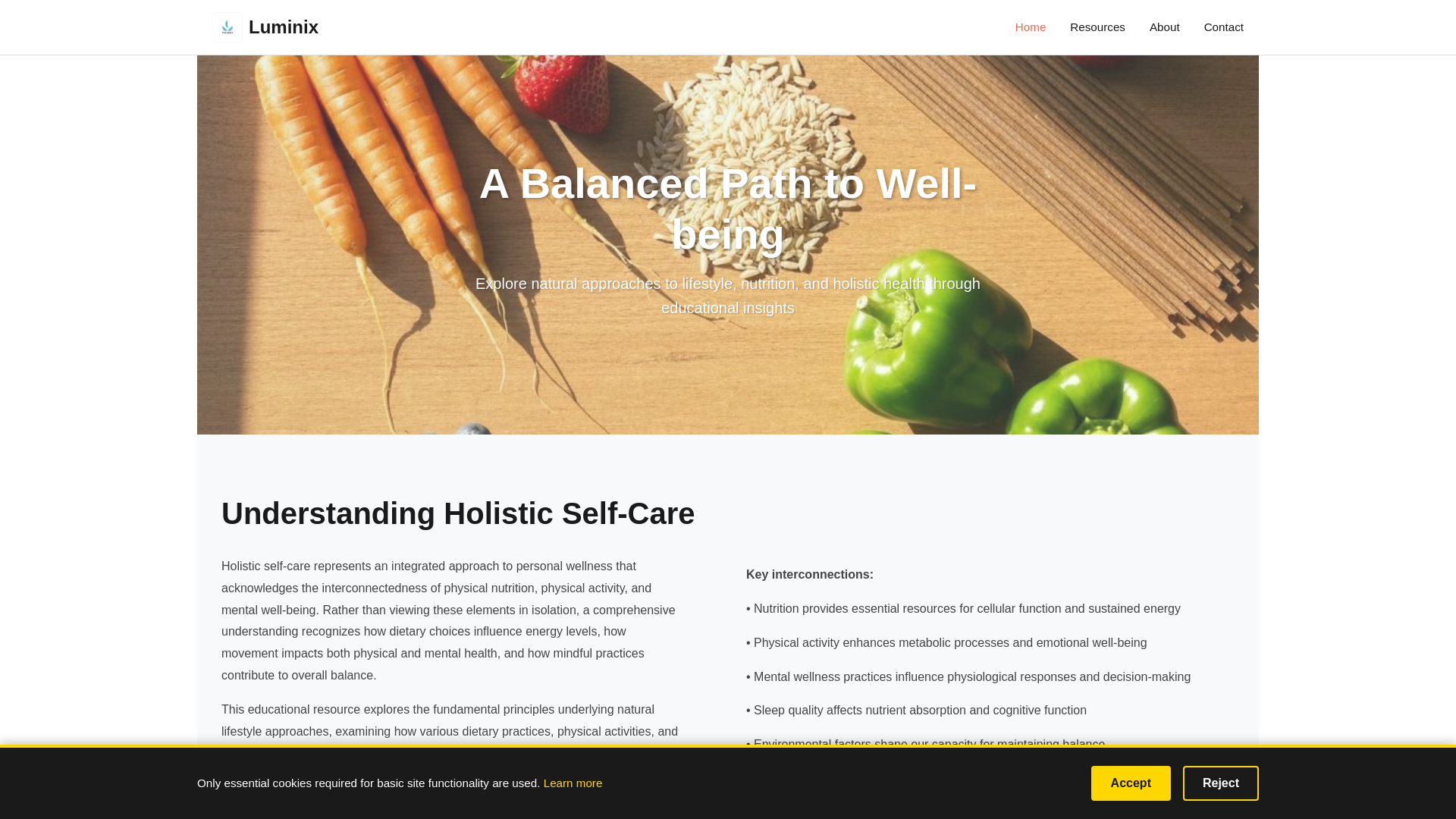 website screenshot of https://luminixat.info/