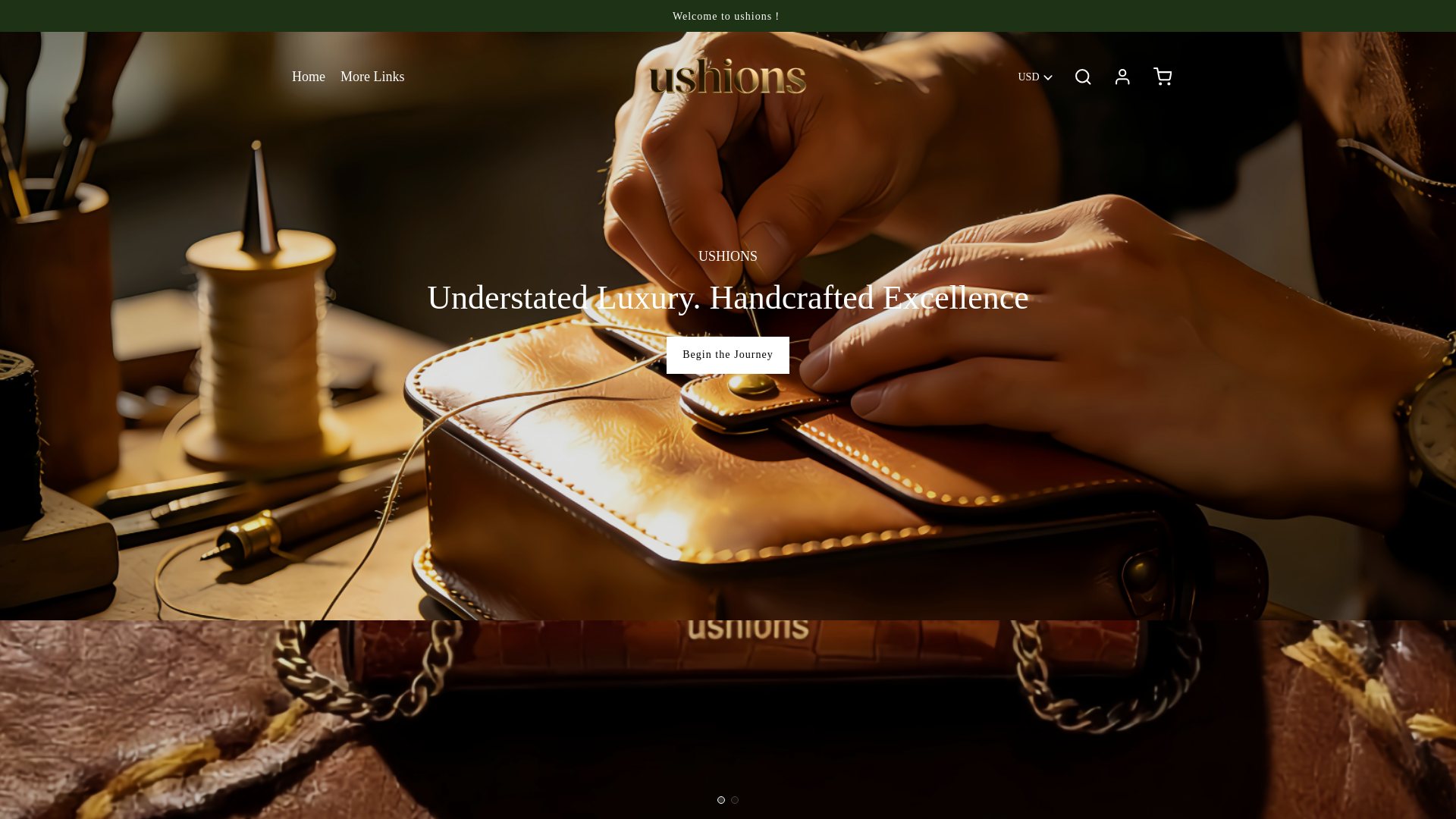 website screenshot of https://ushions-store.com