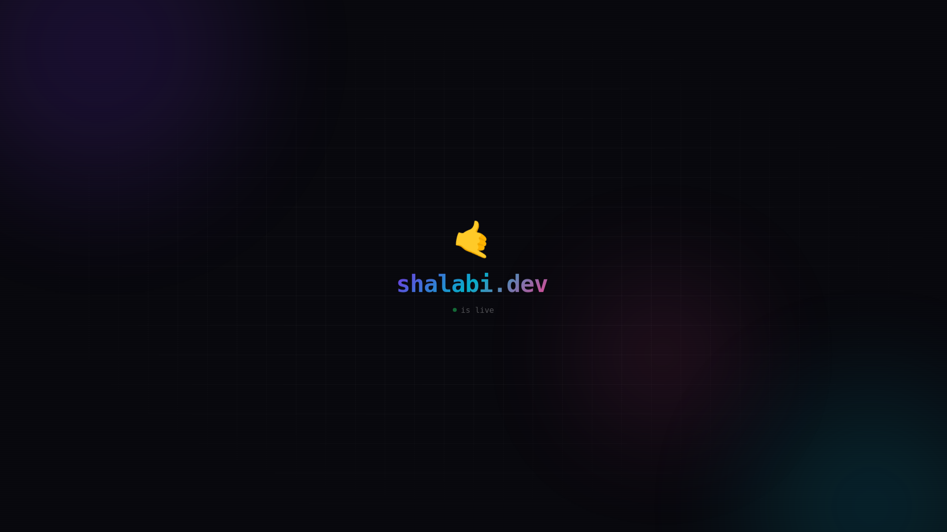 website screenshot of https://shalabi.dev/