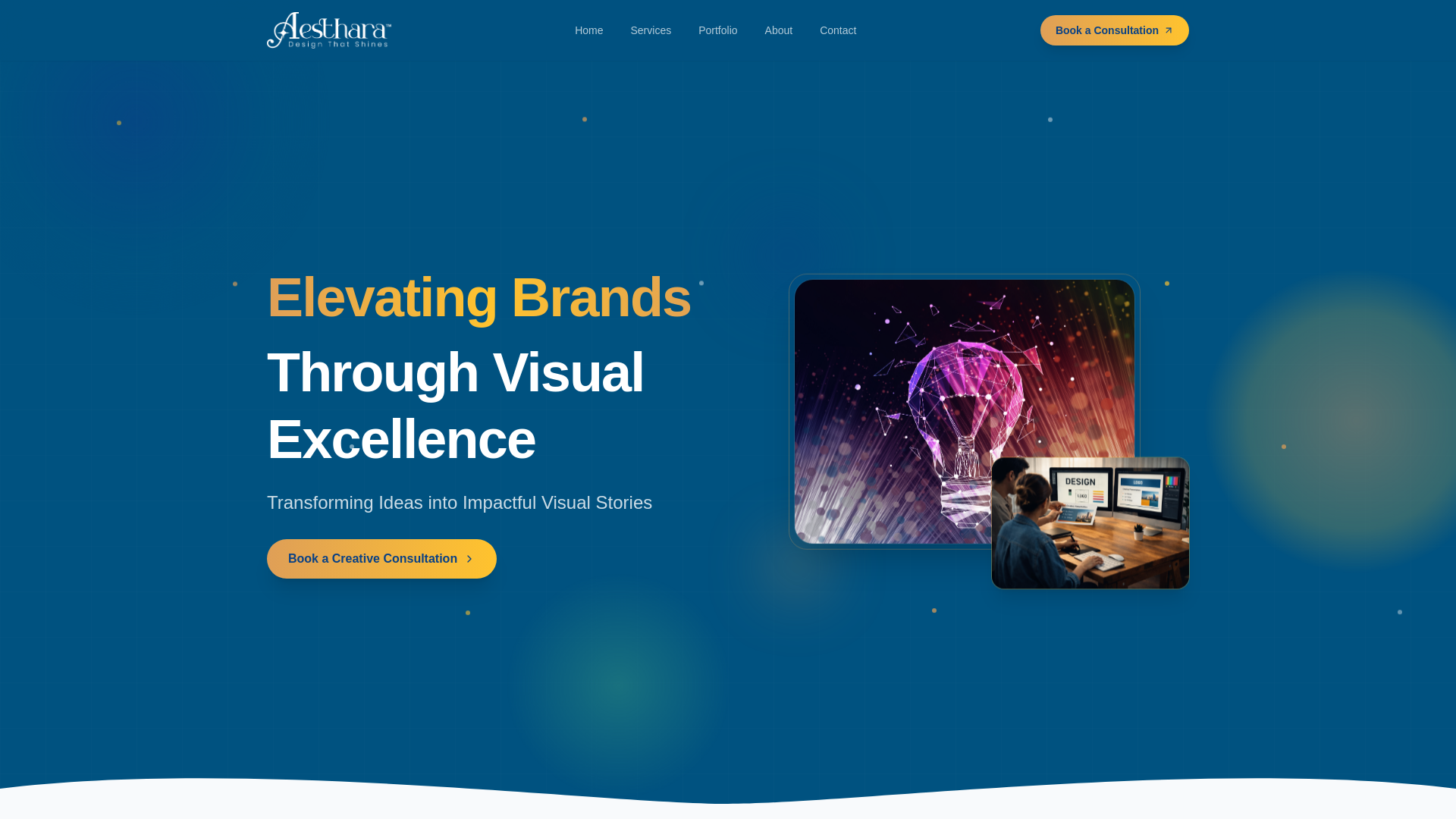 website screenshot of https://aesthara.in