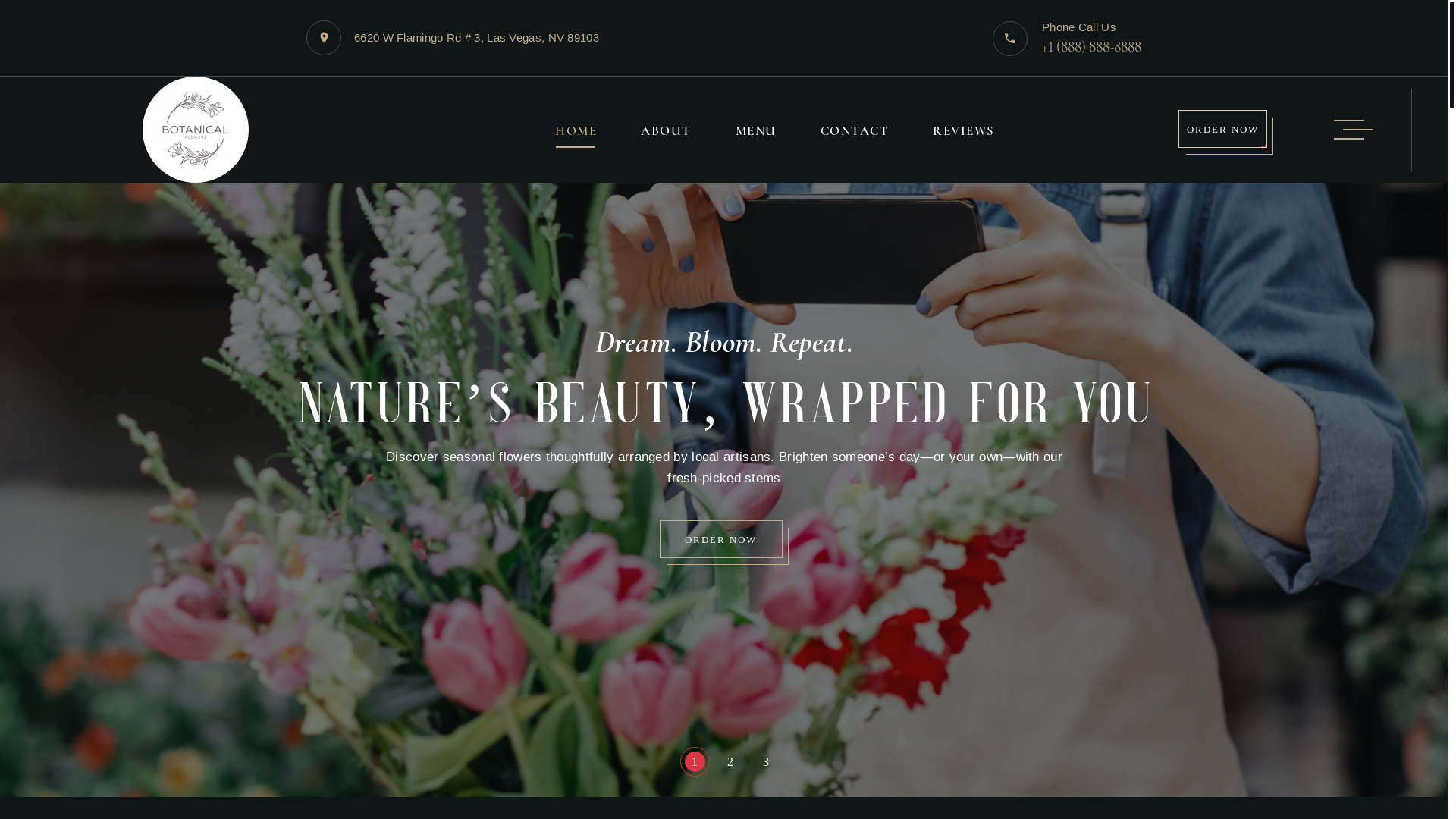 website screenshot of https://botanicalflowers.pages.dev/