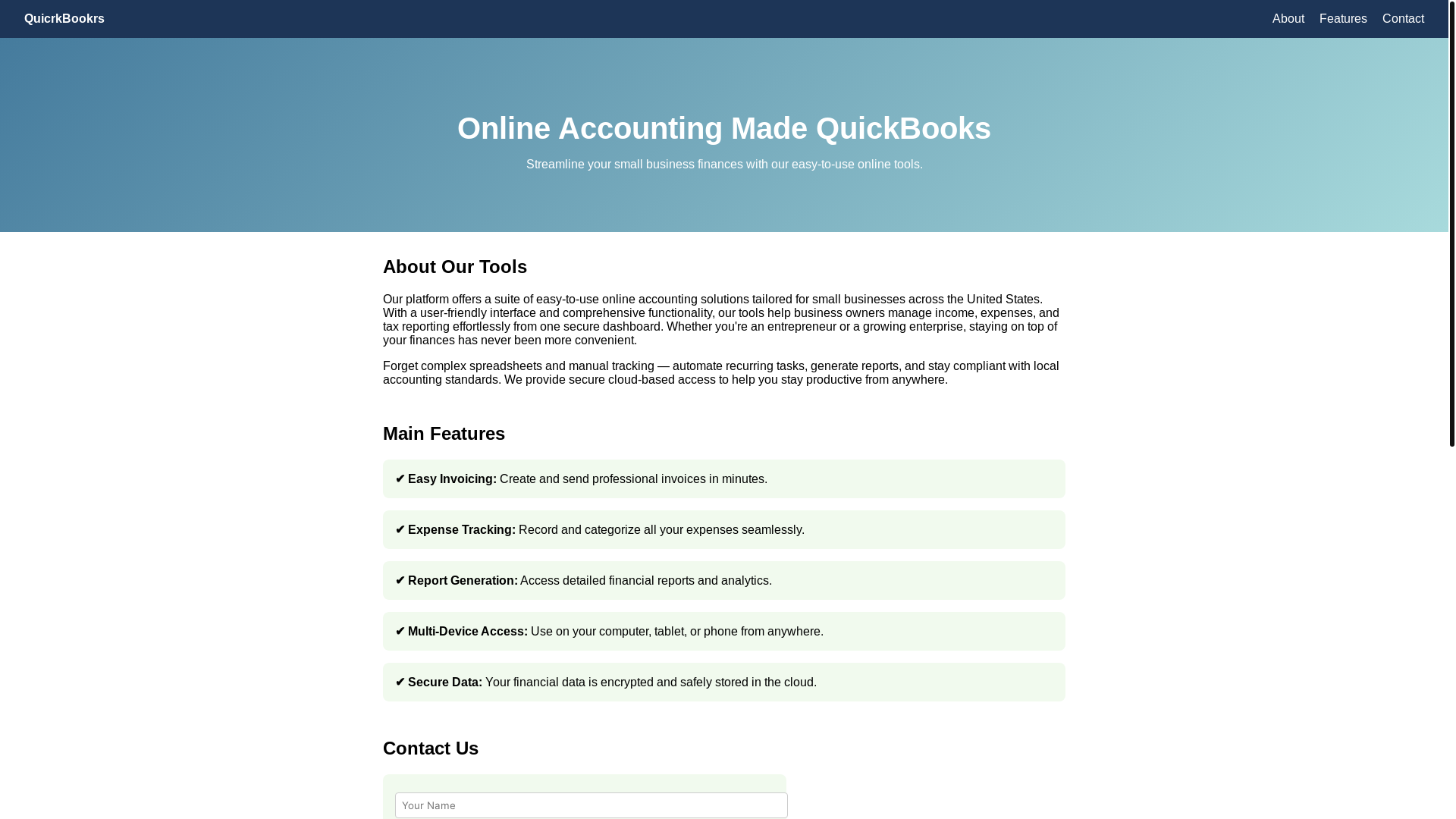 website screenshot of https://quicrkbookrs.site/
