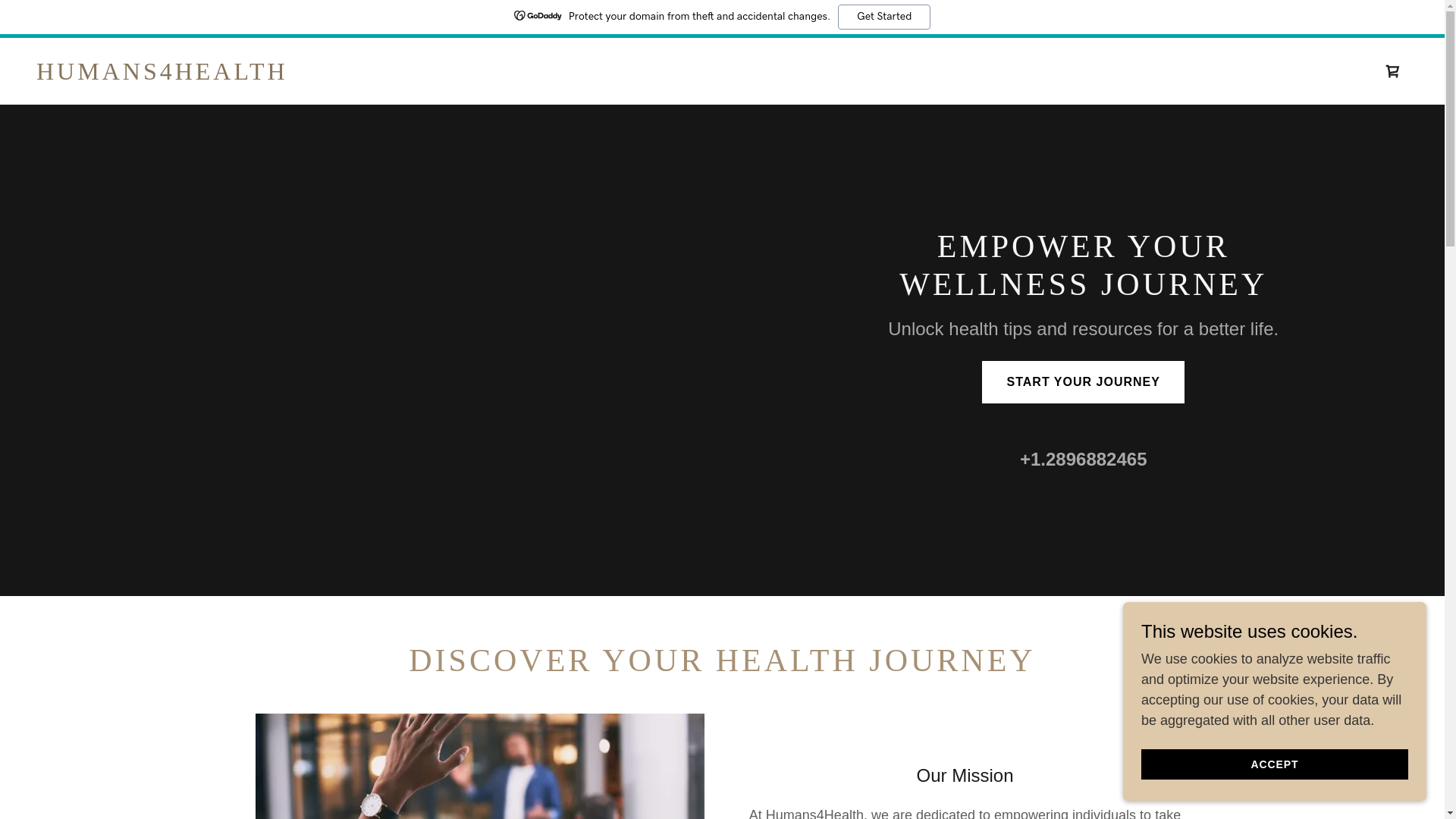 website screenshot of https://humans4health.ca/