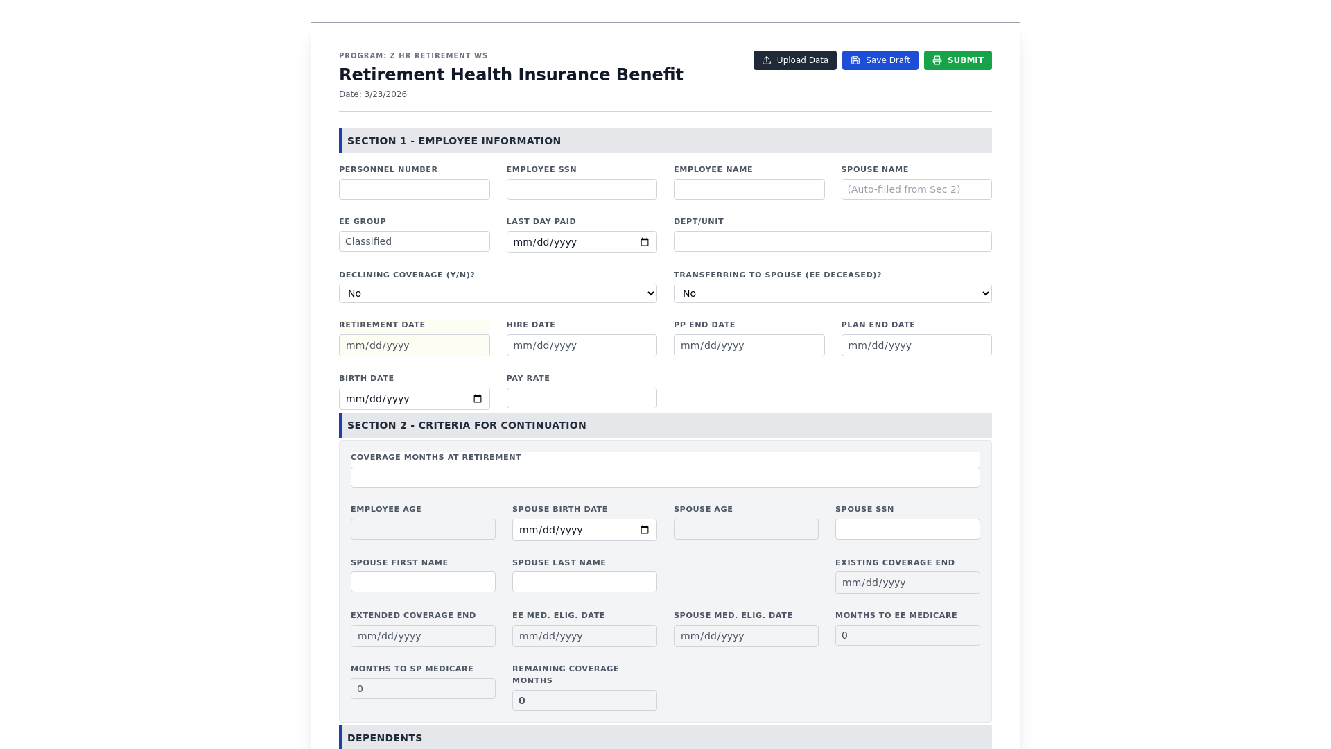 website screenshot of https://retirementws.pages.dev/