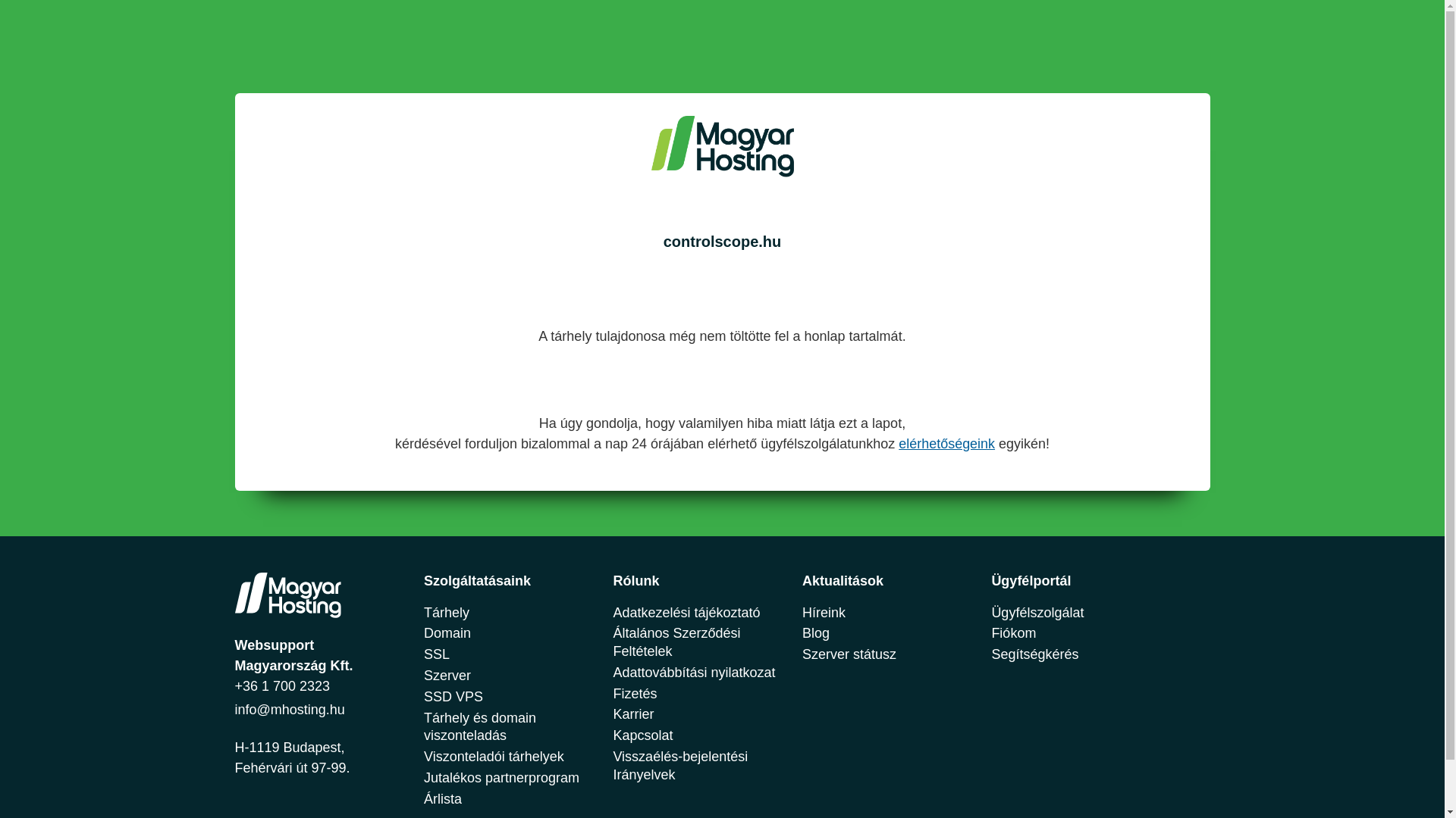 website screenshot of https://controlscope.hu/
