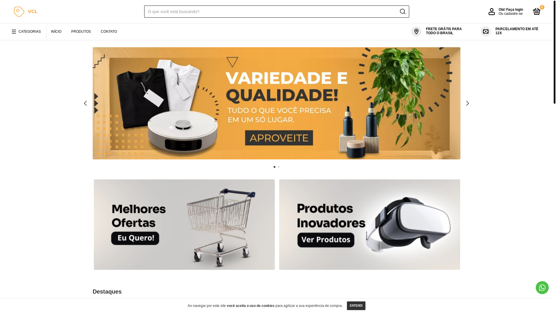 website screenshot of https://lojavclofertas.com.br/