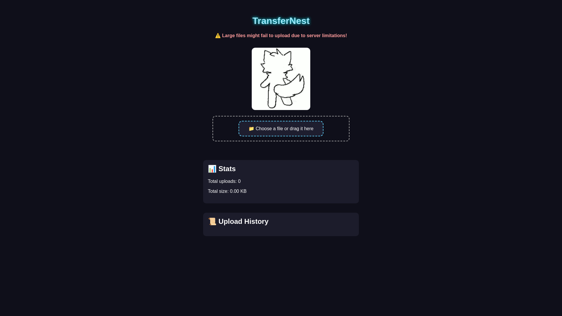 website screenshot of https://transfernest.pages.dev/