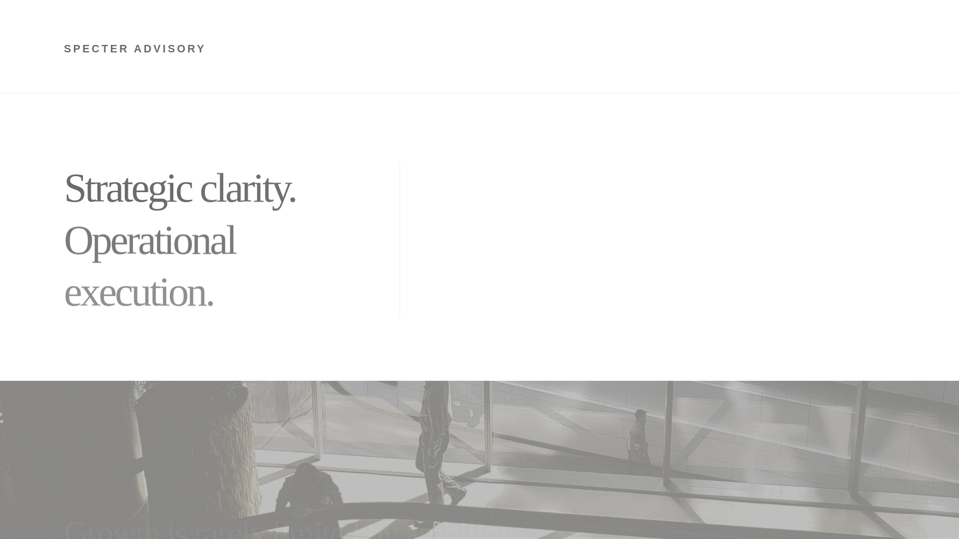 website screenshot of https://specteradvisory.com