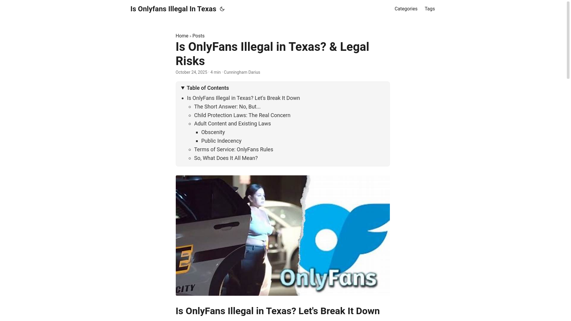 website screenshot of https://is-onlyfans-illegal-in-texas.pages.dev/